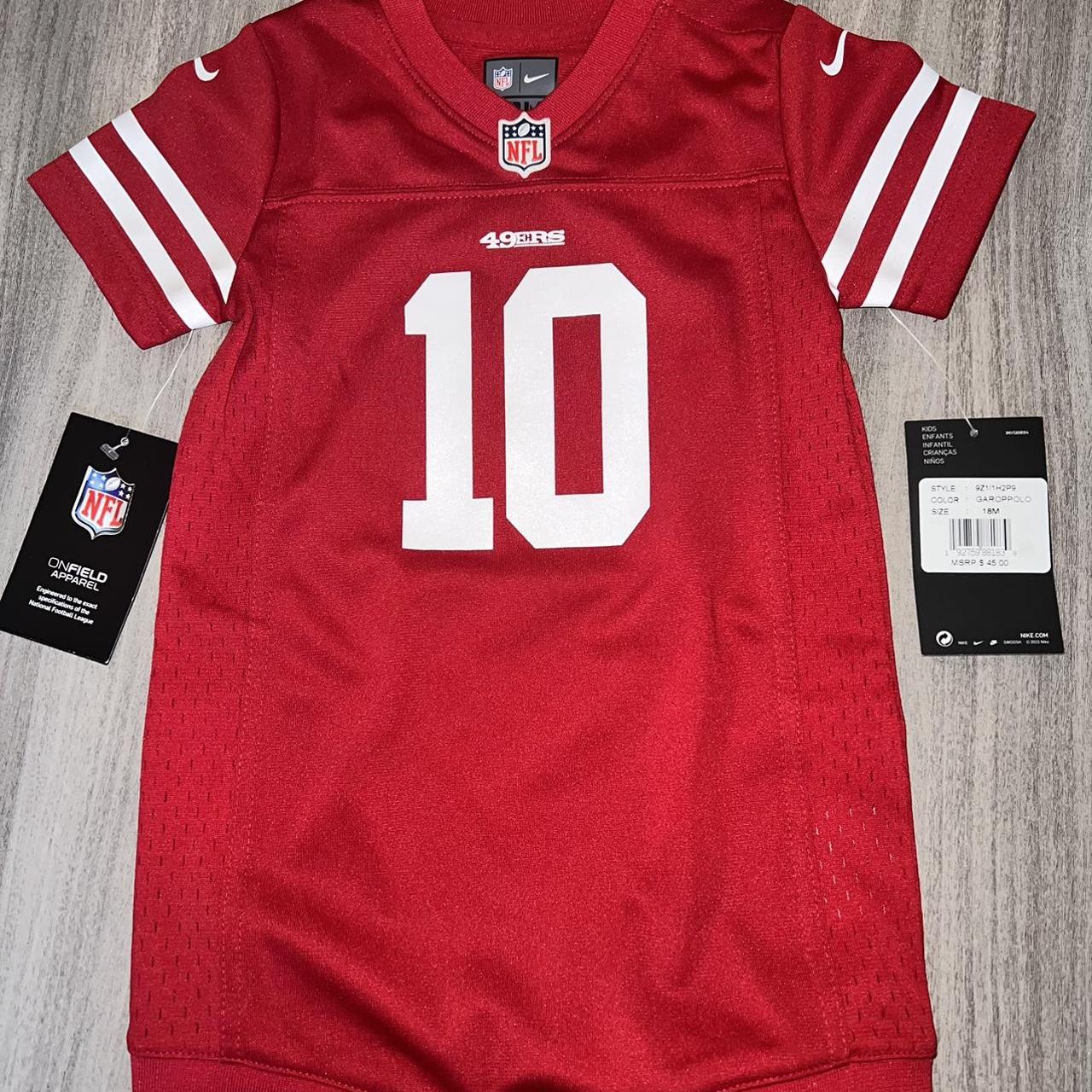 49er Nike Jimmy Garoppolo 18 months romper style - Depop