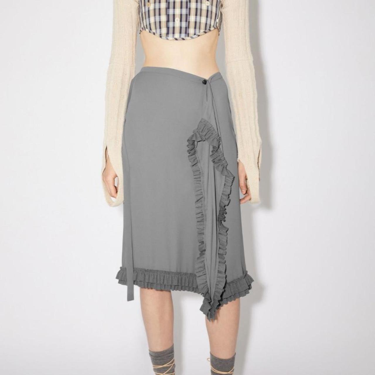 Acne studios asymmetric wrap skirt Size: 36 | Depop