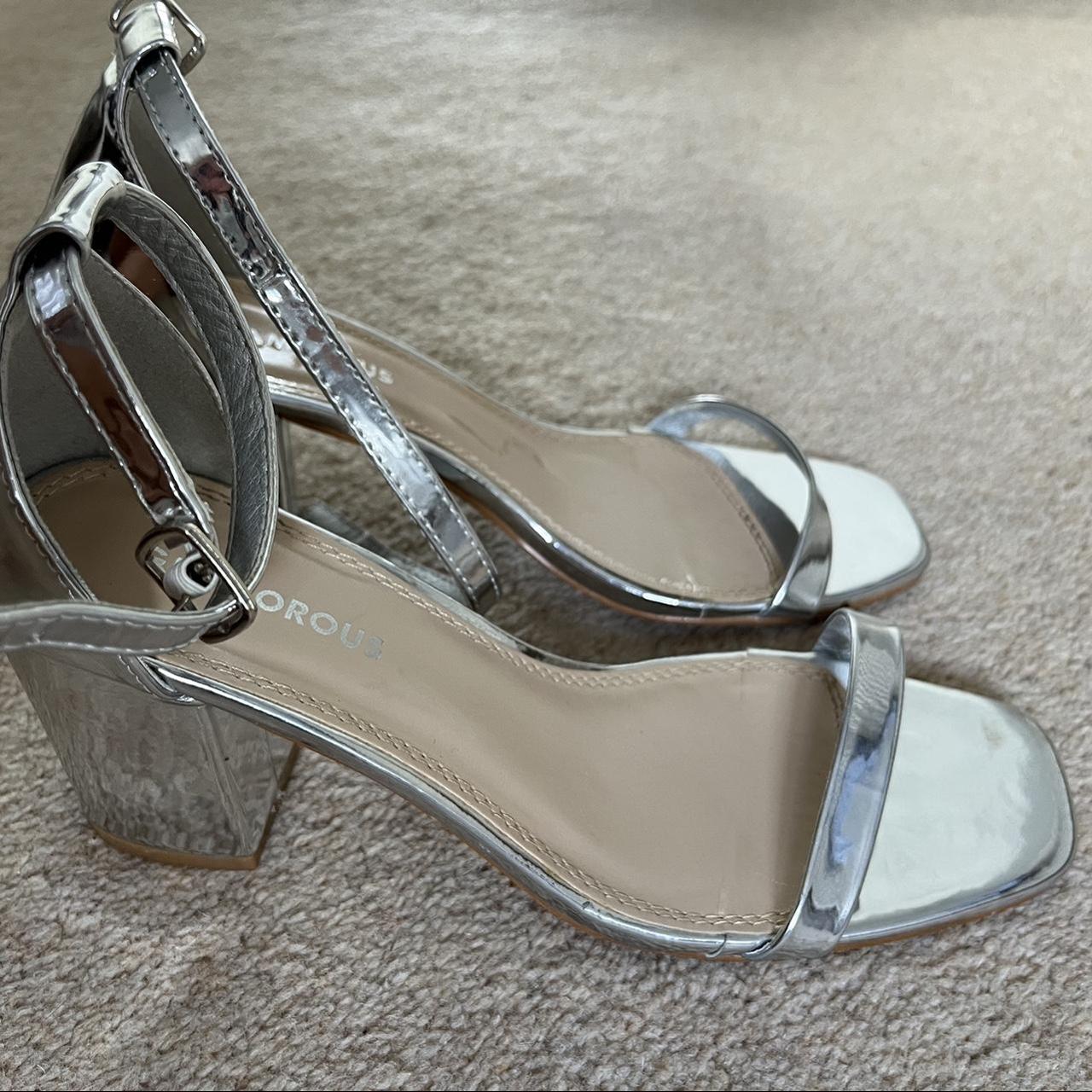 Glamorous silver heel! From ASOS. #asos #heels #shoe... - Depop