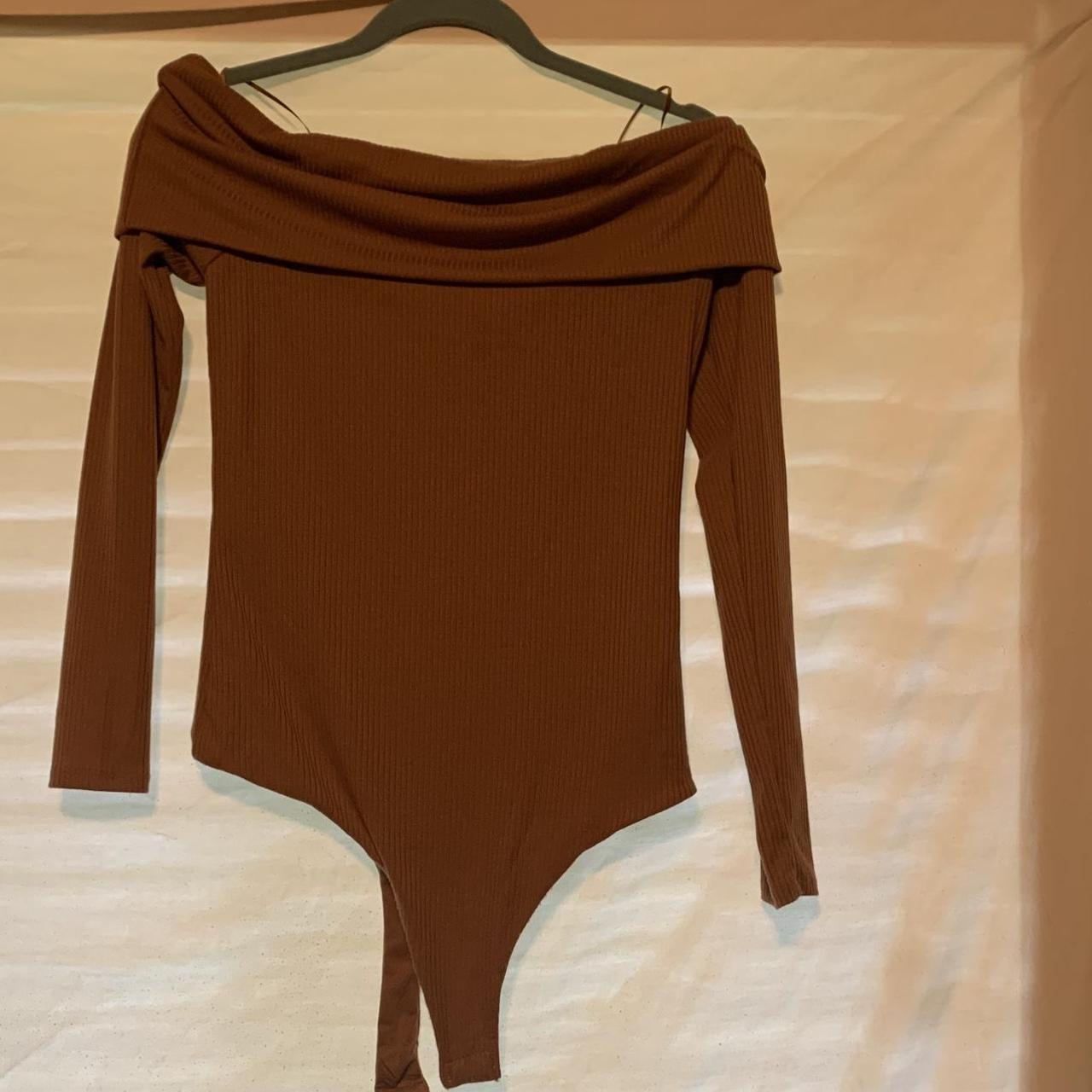 AFRM Women's Brown and Tan Bodysuit | Depop