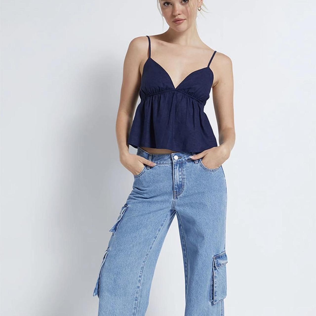 LA hearts navy v-neck babydoll New with