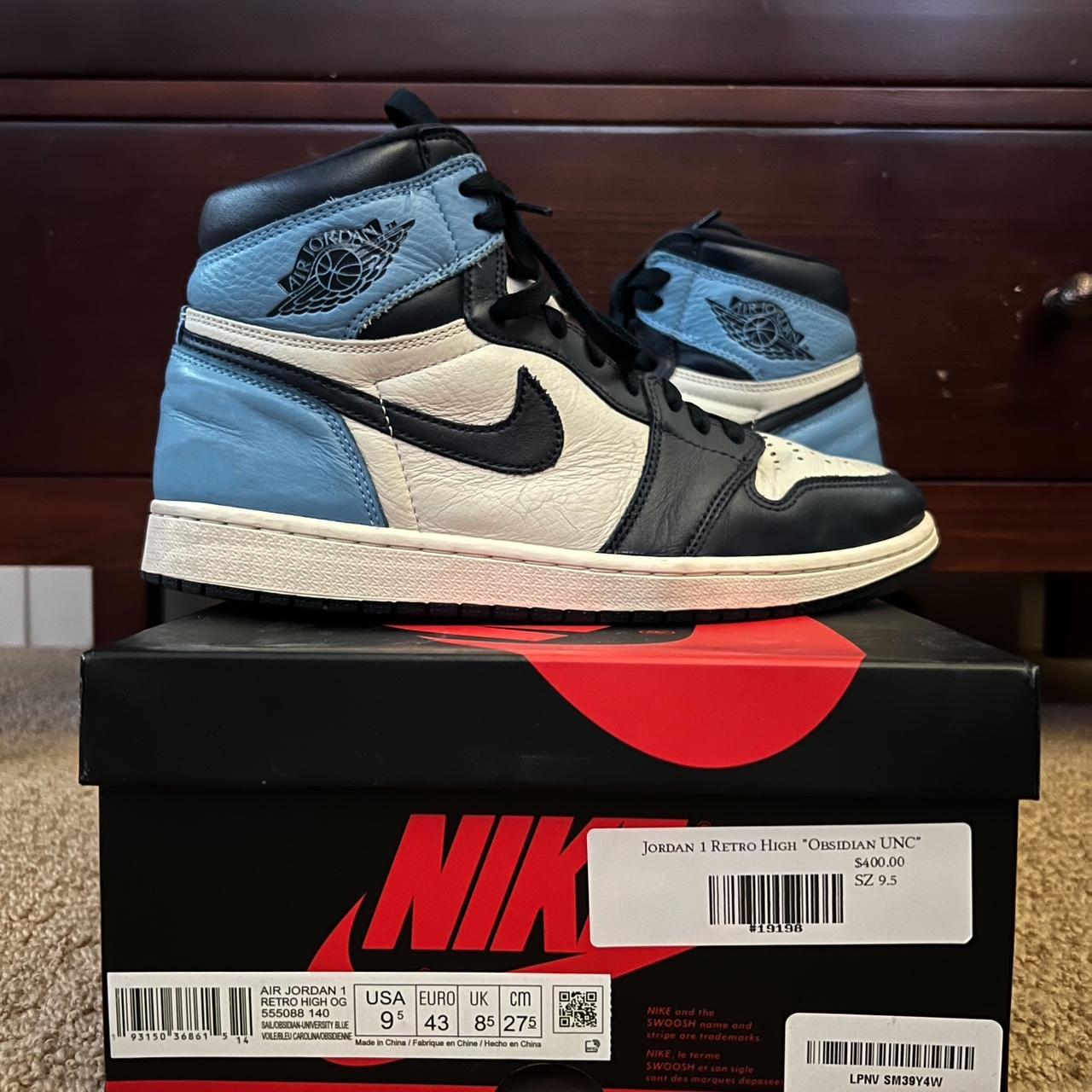 Men's Jordan 1 Retro High Obsidian These shoes in... - Depop