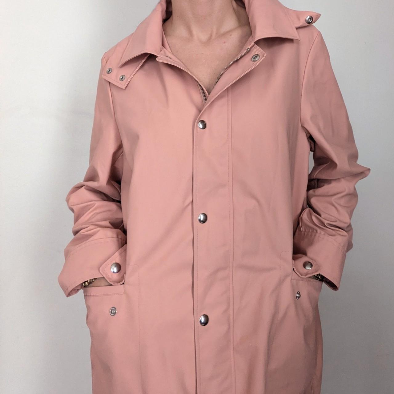 Light pink J. Crew raincoat Size Large Depop