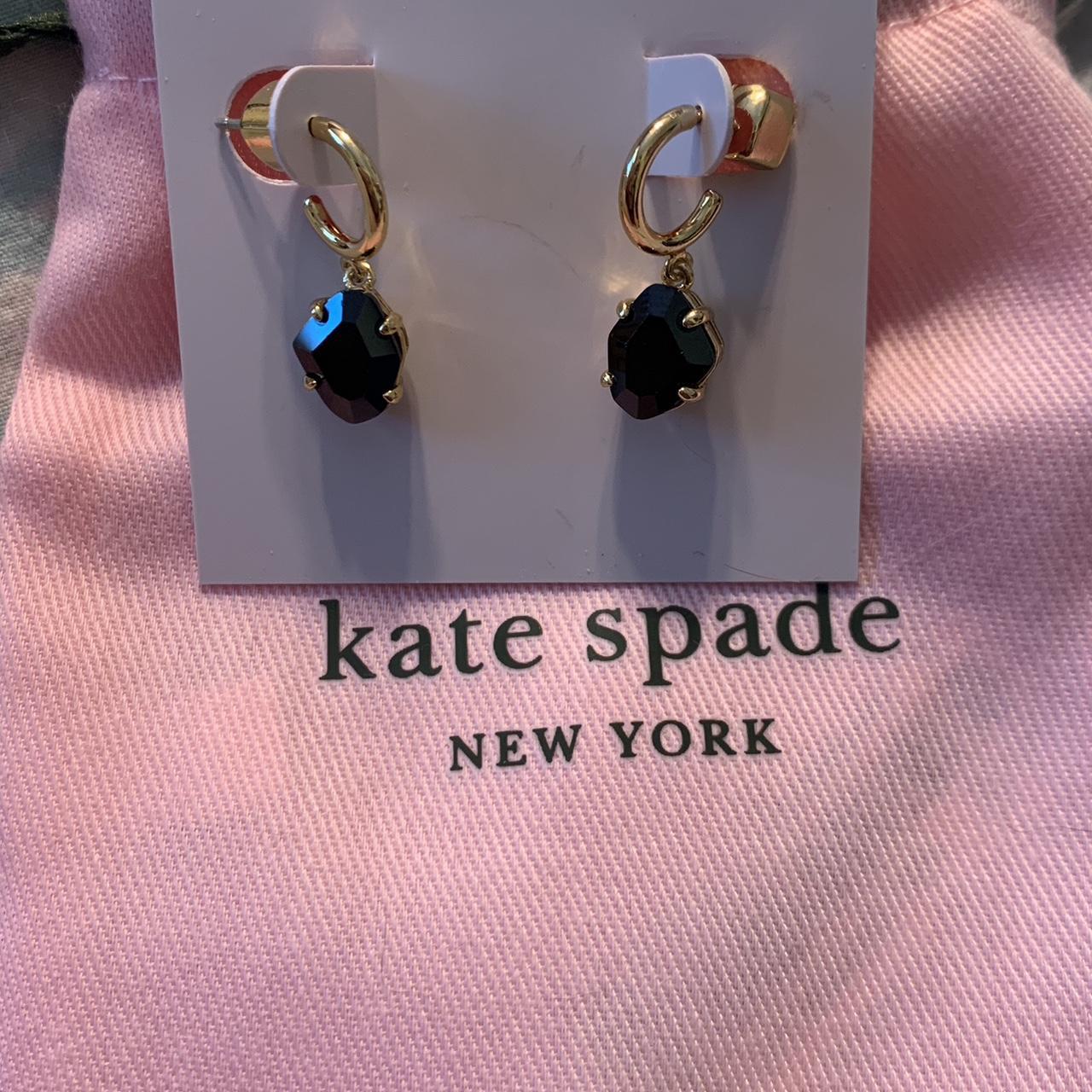 Kate spade black on sale earrings