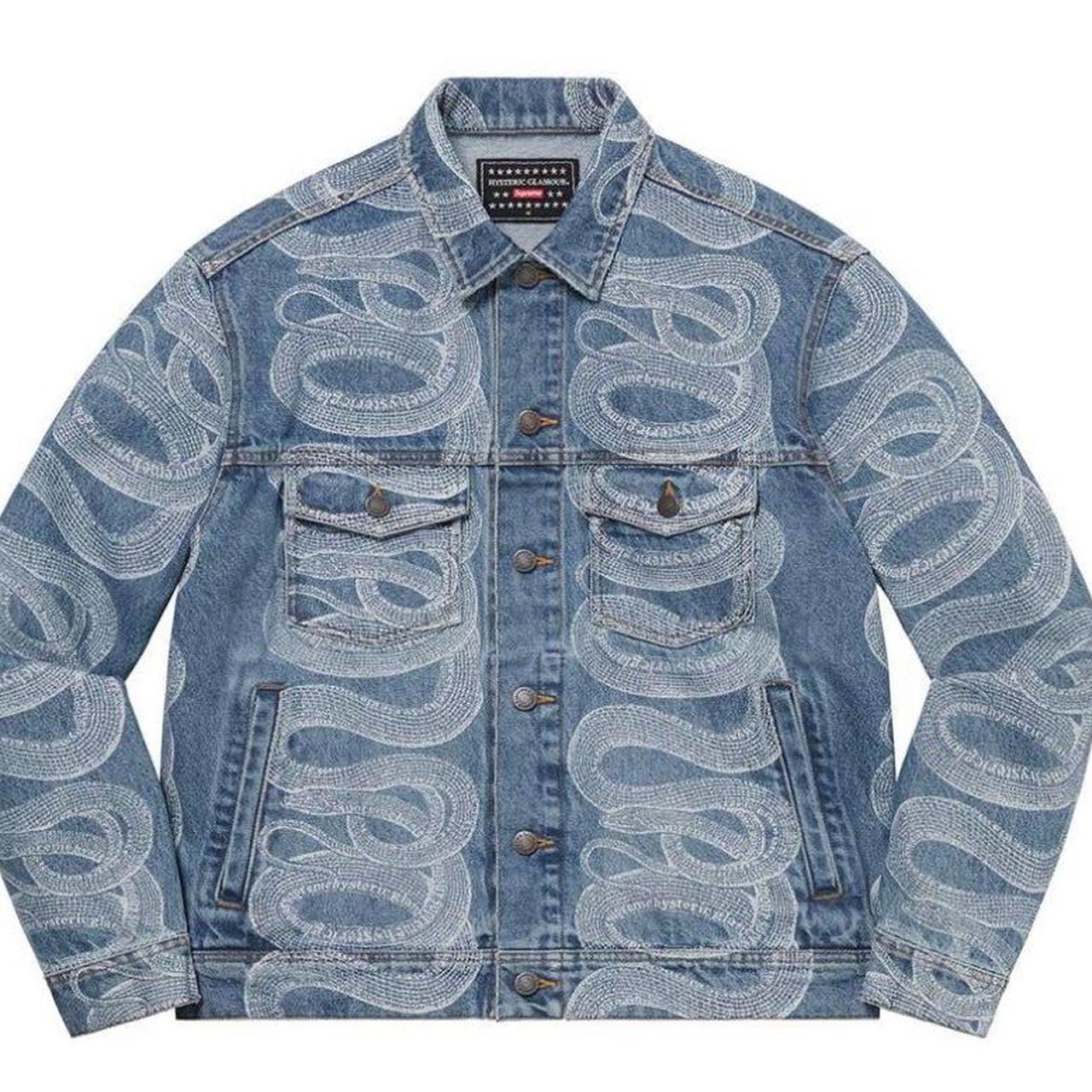 Supreme x hysteric glamour snake denim trucker... - Depop