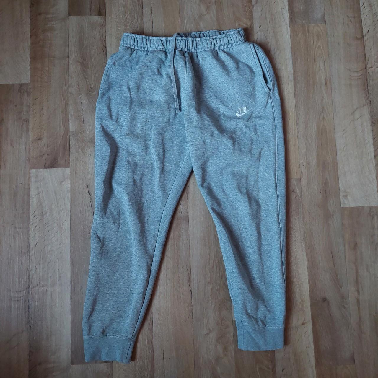 DETAILS: Nike Club embroidered joggers in grey. ... - Depop