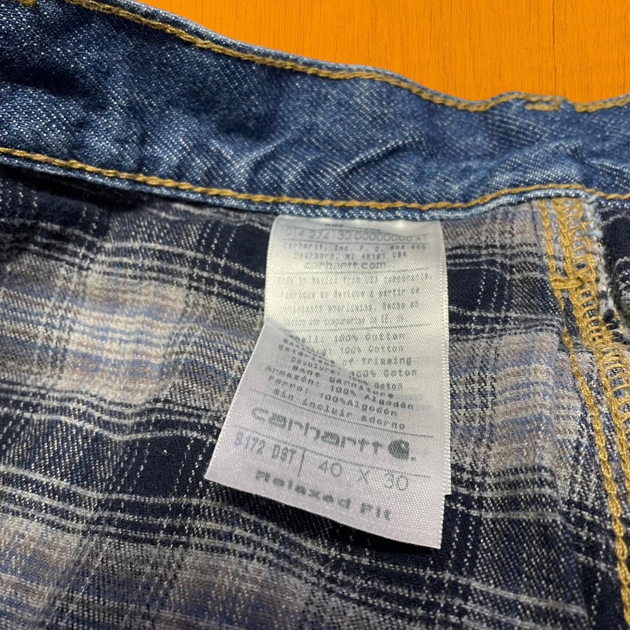 Vintage 2000s Carhartt Flannel Lined Work Jeans size... - Depop