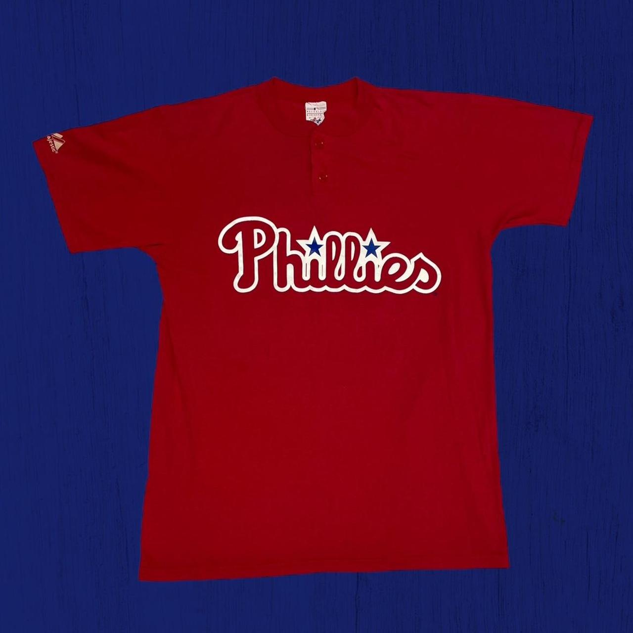 Pinstriped Majestic Philadelphia Phillies Vintage - Depop