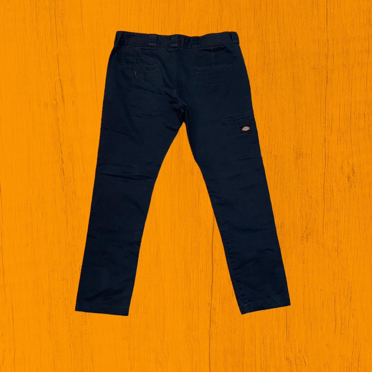 Y2K Dickies Pants Navy Blue Skinny Straight Leg... Depop