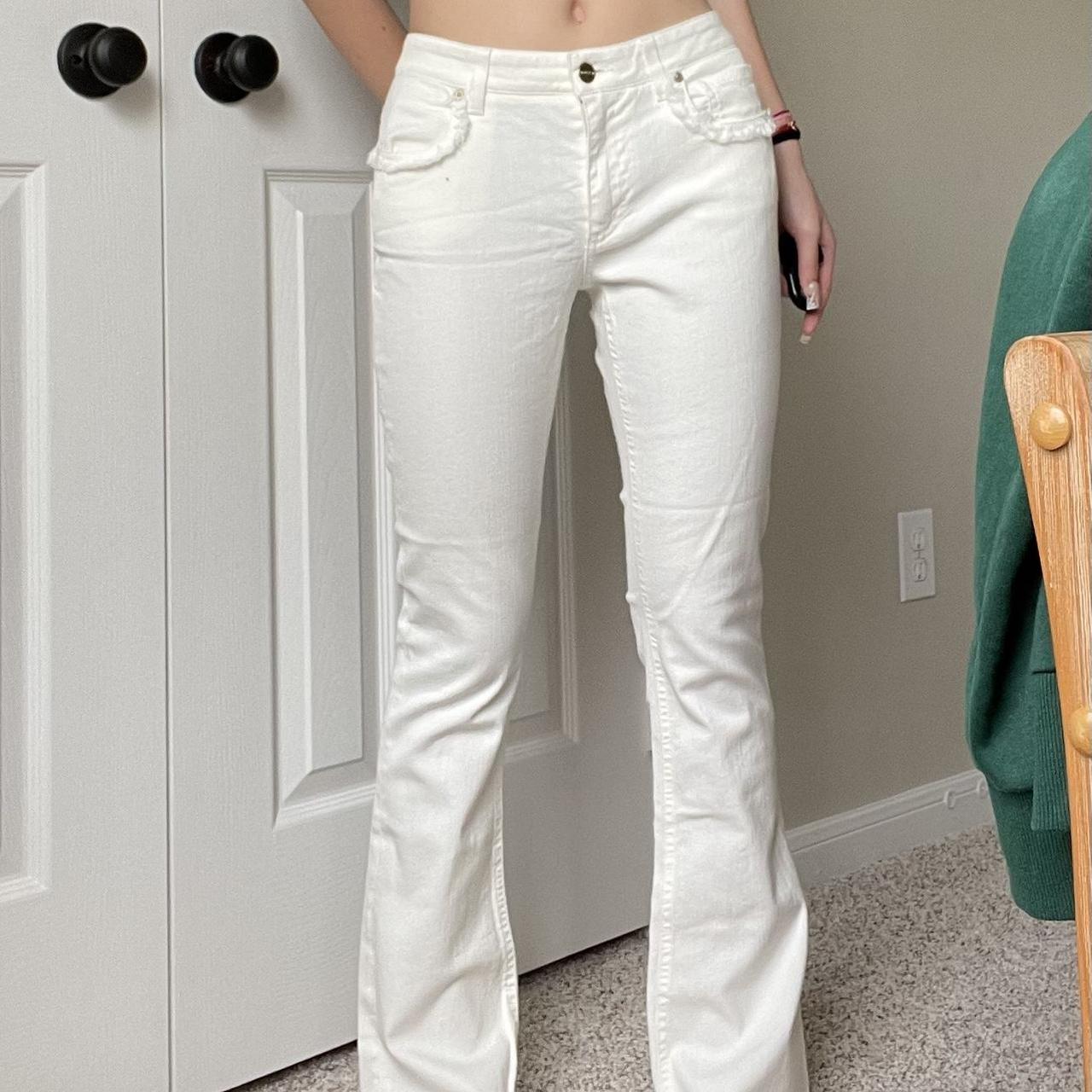 Etro Women's White and Gold Jeans