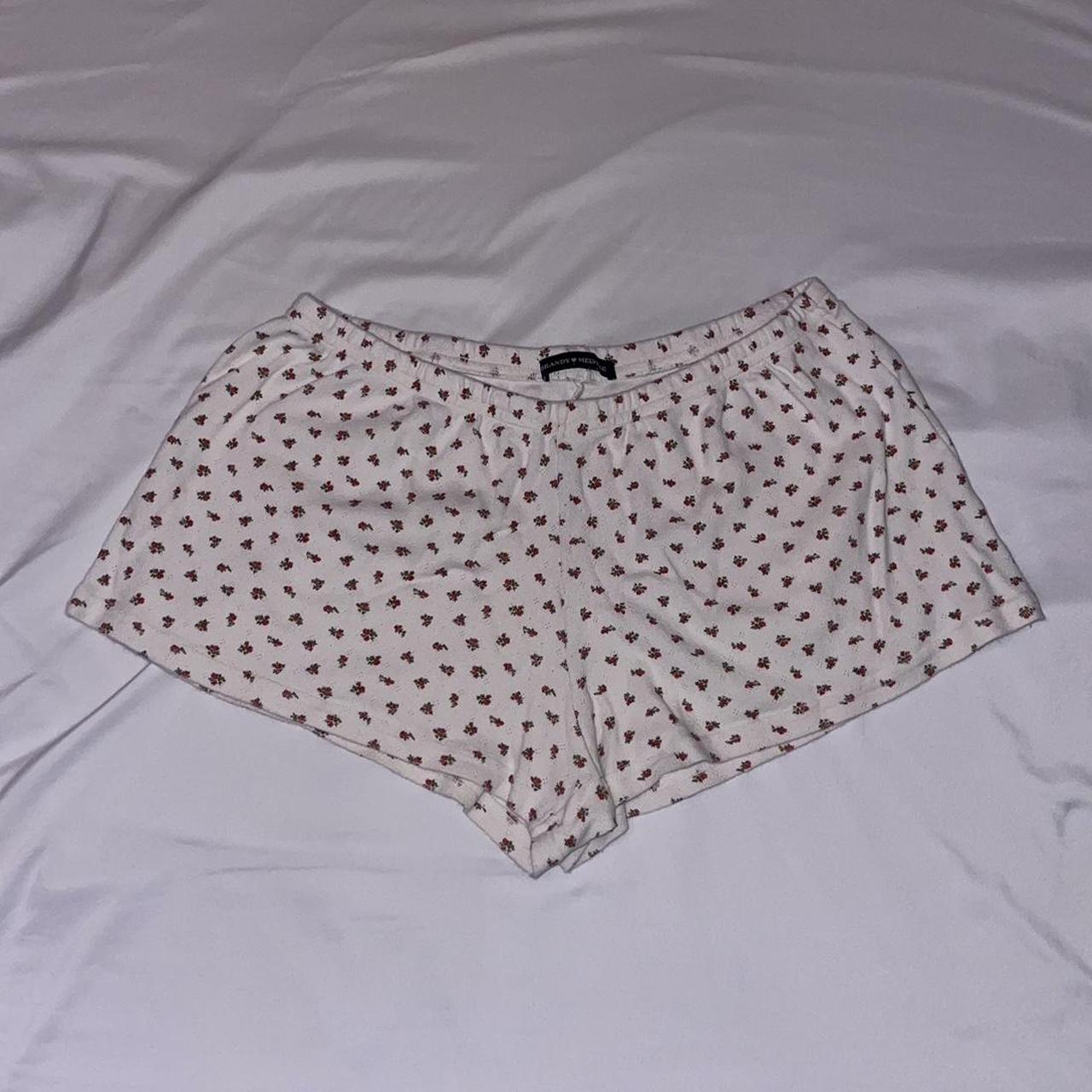 Brandy Melville Emery Floral Cotton Shorts One Size - Depop