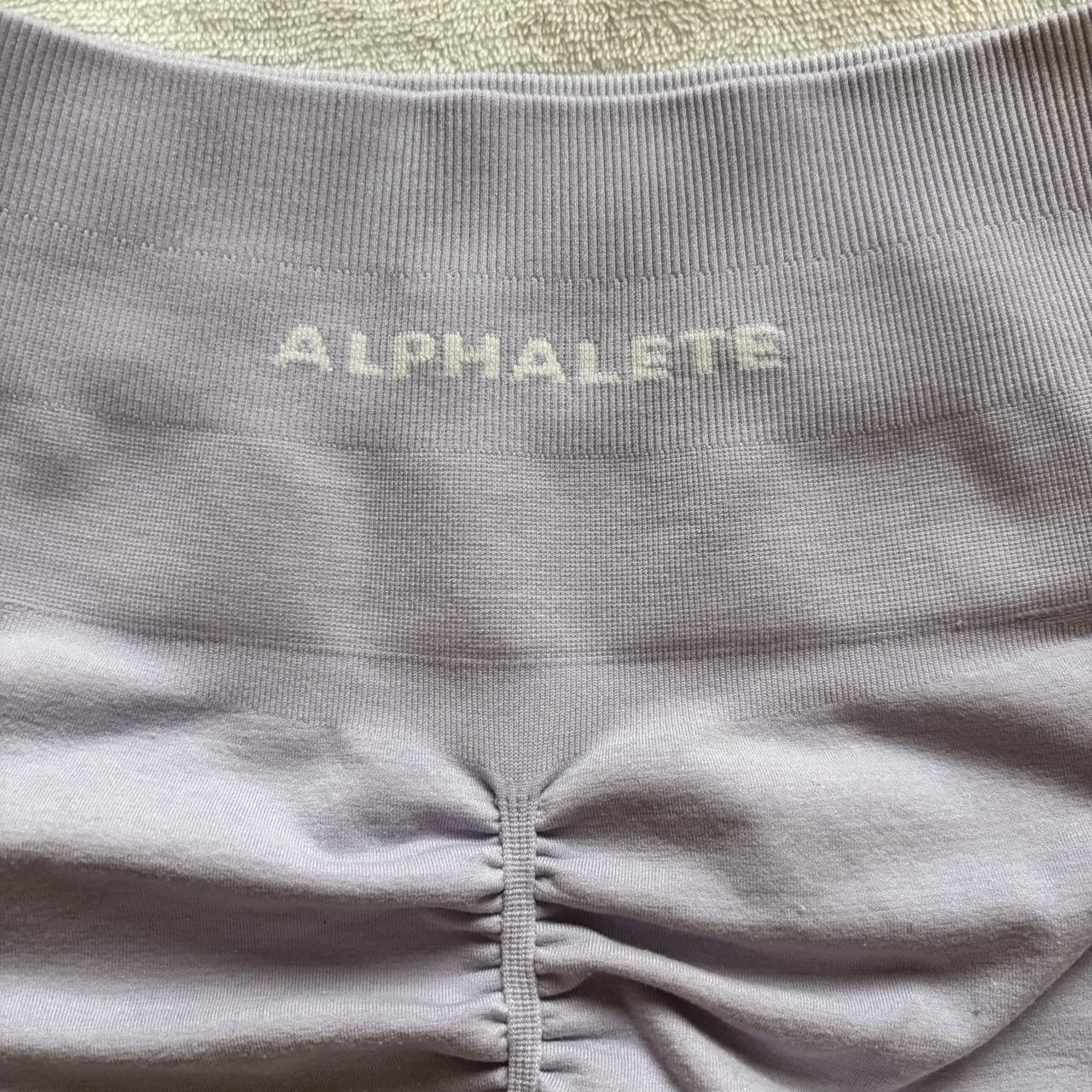 Alphalete Amplify short 4.5” (misty lilac) - Worn - Depop