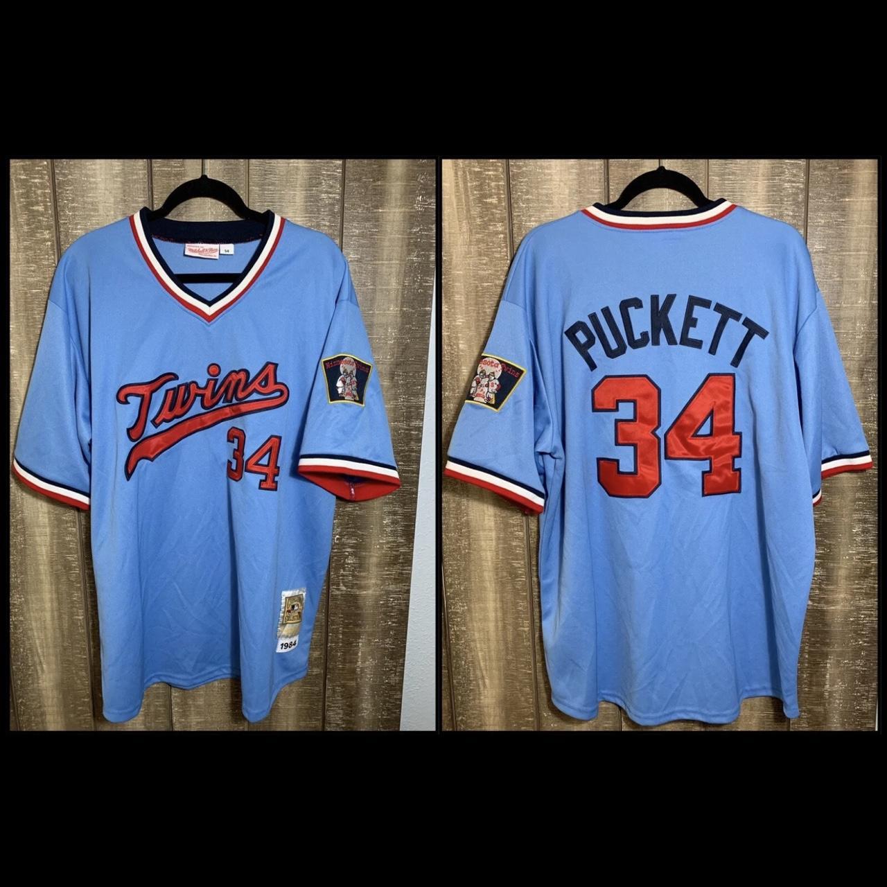 Men's Mitchell and Ness 1991 Minnesota Twins #34 Kirby Puckett