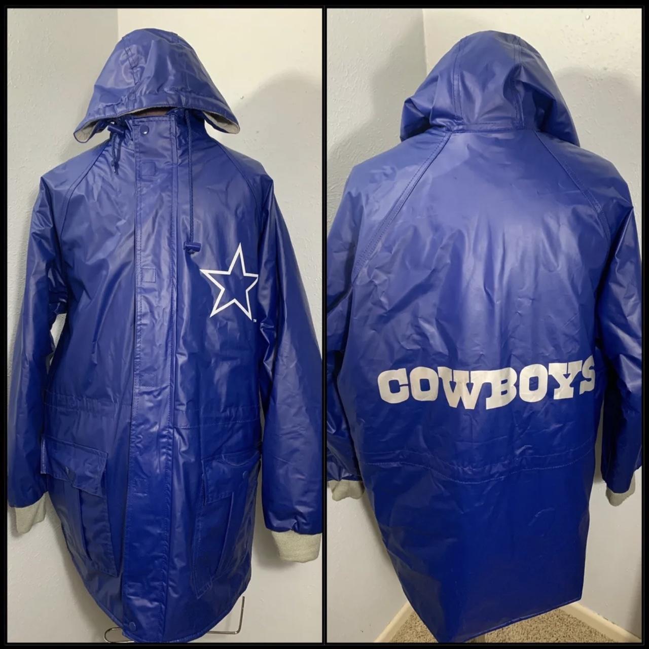 Vintage Dallas Cowboys Jacket Mens Large Blue NFL Football Coat