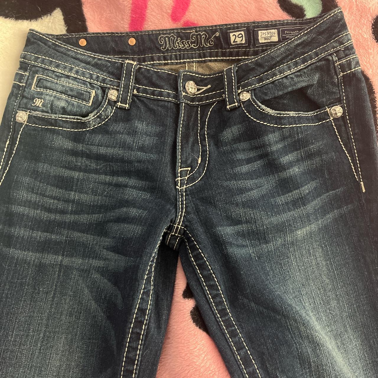 2000s miss me size 29 bootcut flare low rise jeans... - Depop