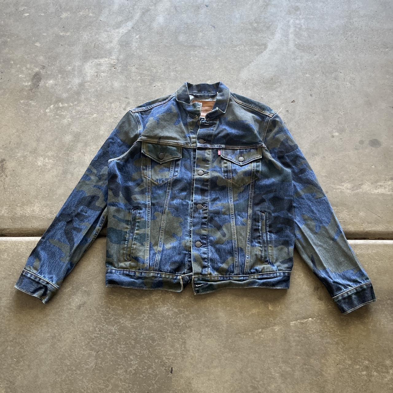 Levi’s Big E Premium Line Camo Denim Jacket Too big... - Depop