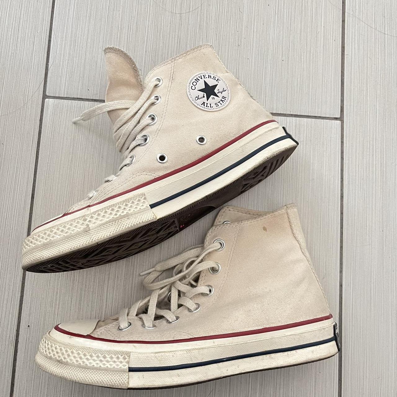 White converse chuck 70s Size 5.5 - Depop