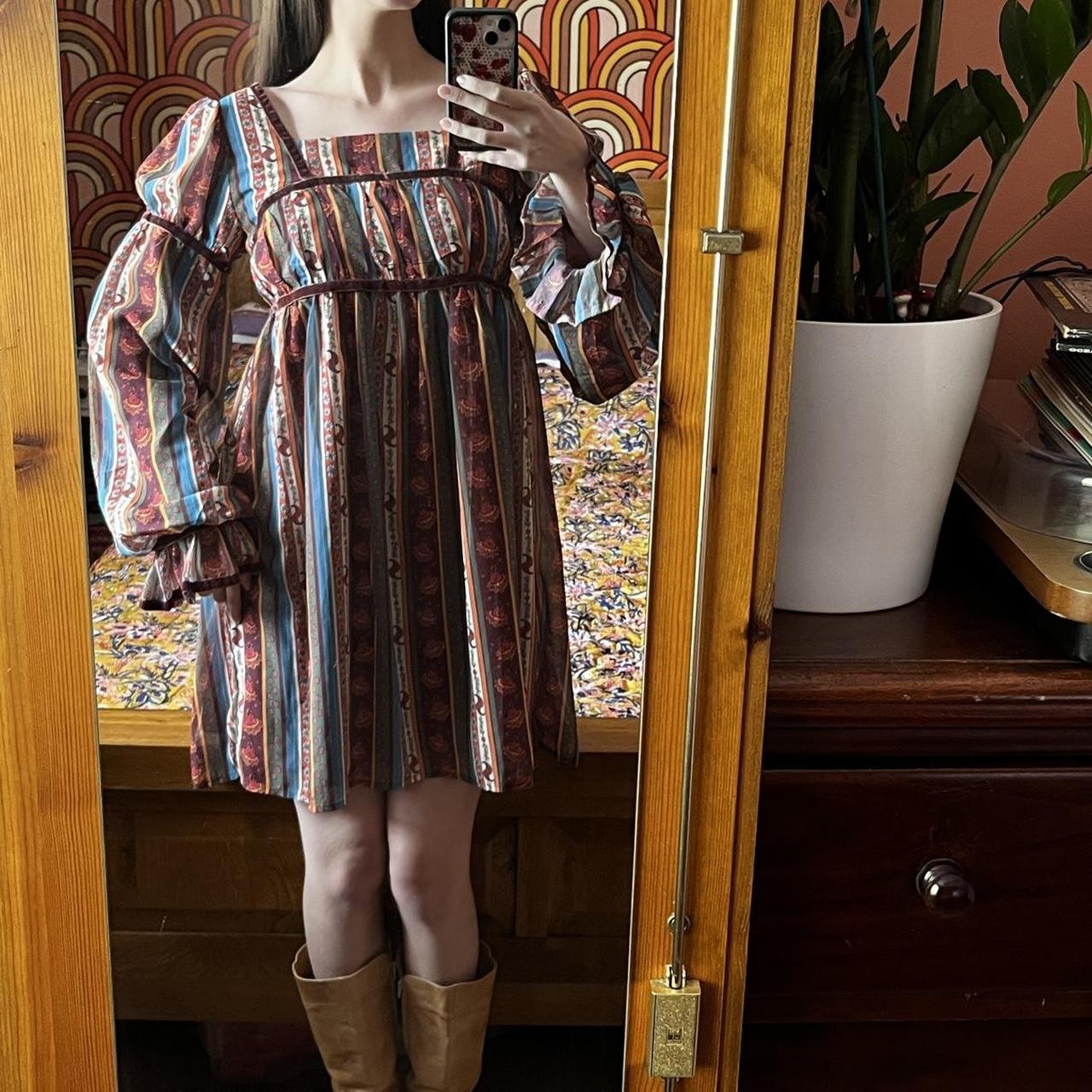 Tiny Dancer Floral Stripe Mini Dress. Beautiful... - Depop