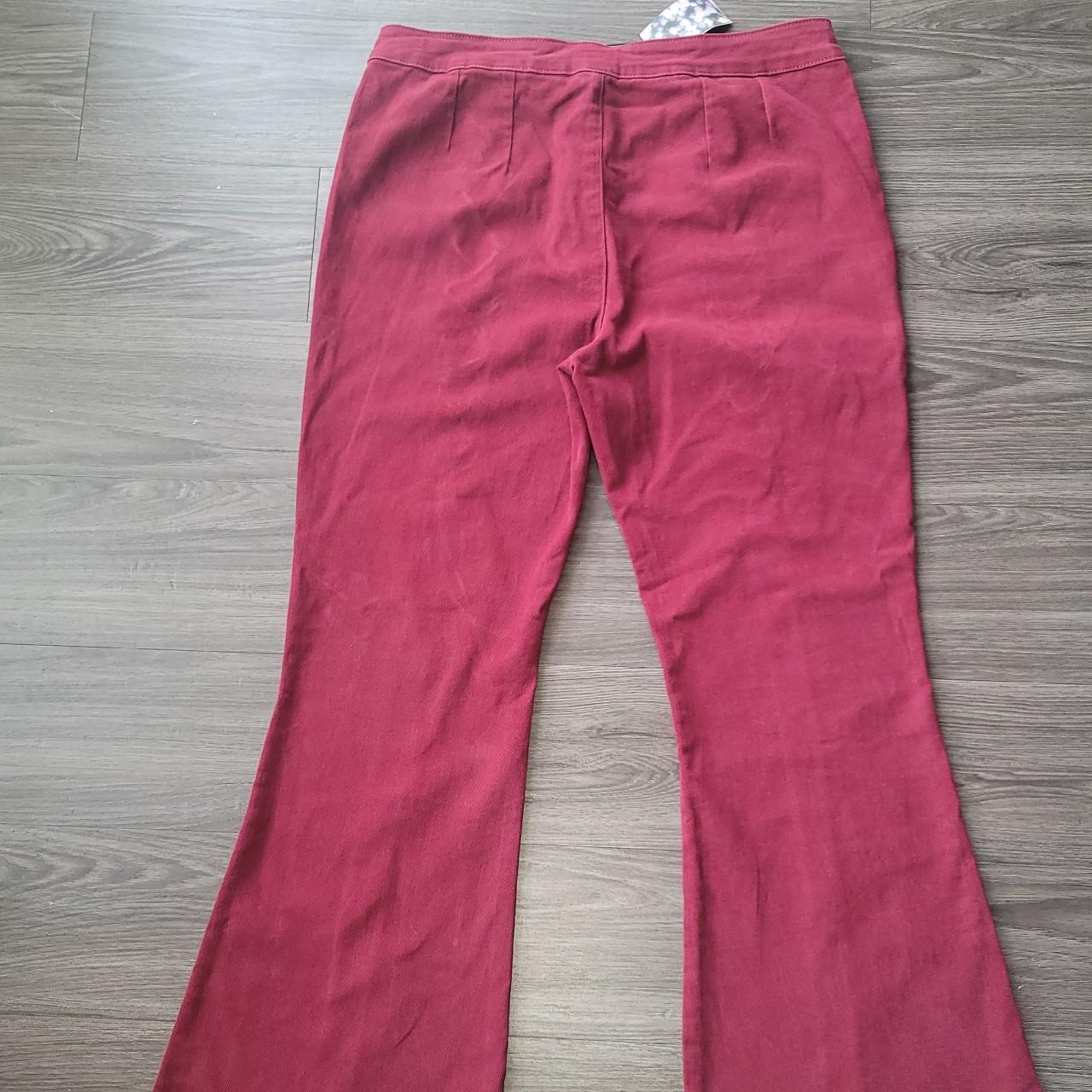 Cider Women's Burgundy Trousers | Depop