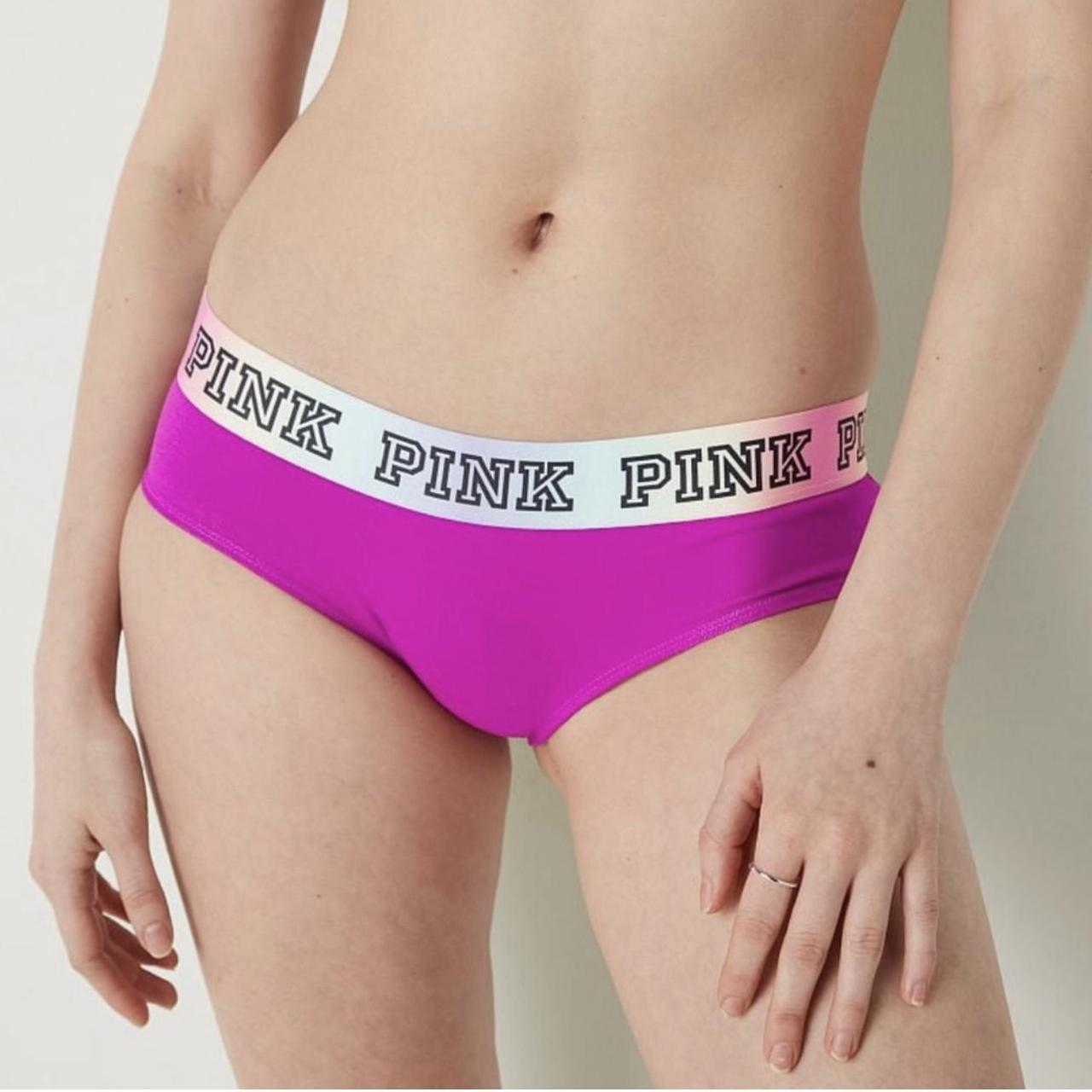 Victoria s Secret Pink Logo Hipster Underwear Panty. Depop