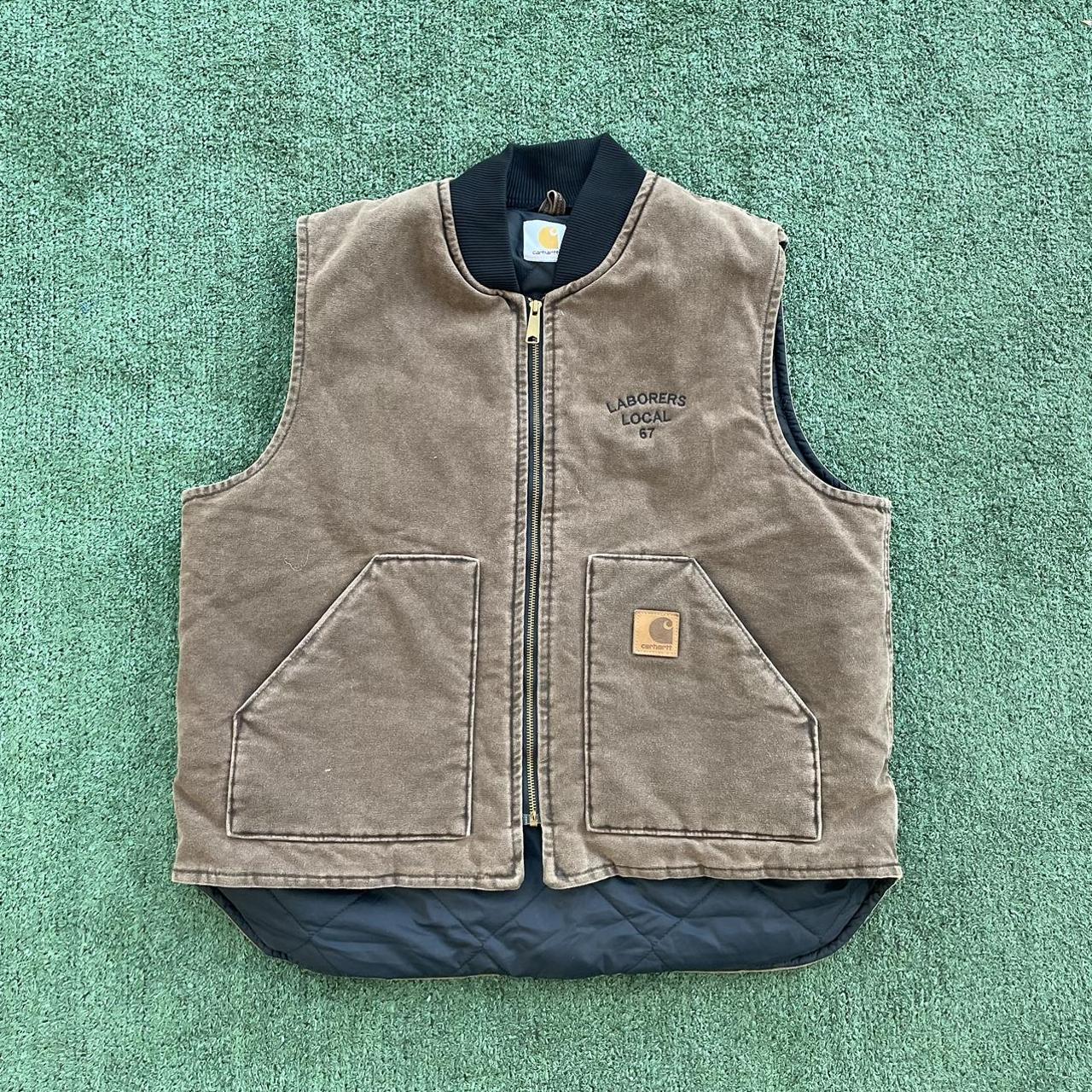 Carhartt vest brown men’s size XL #carhartt... - Depop