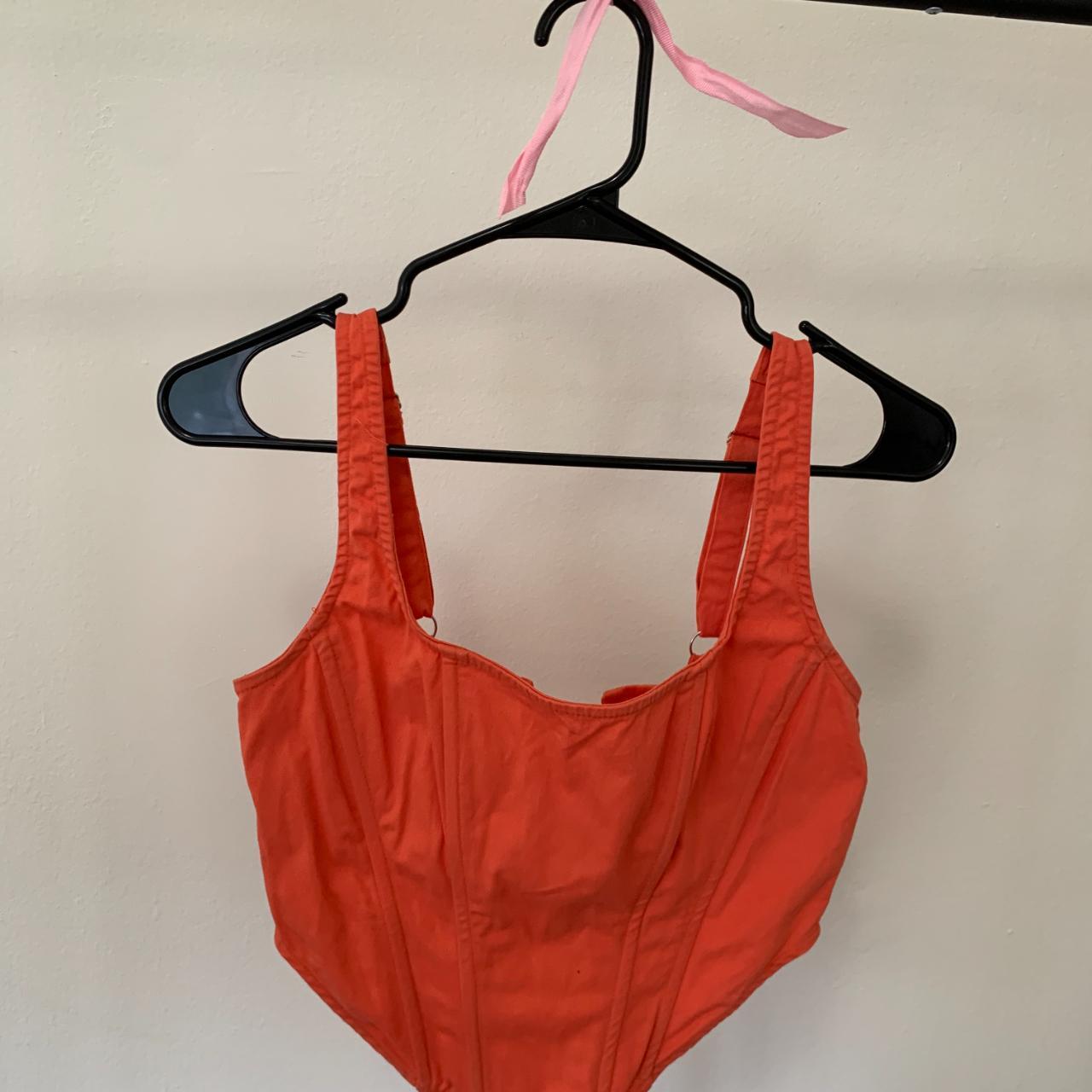 Orange Corset Top Depop 5646