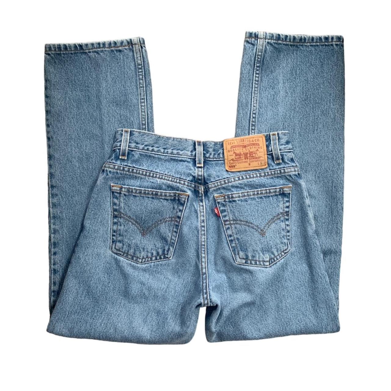 Vintage Levi’s 555 guys fit low rise jeans Light... - Depop