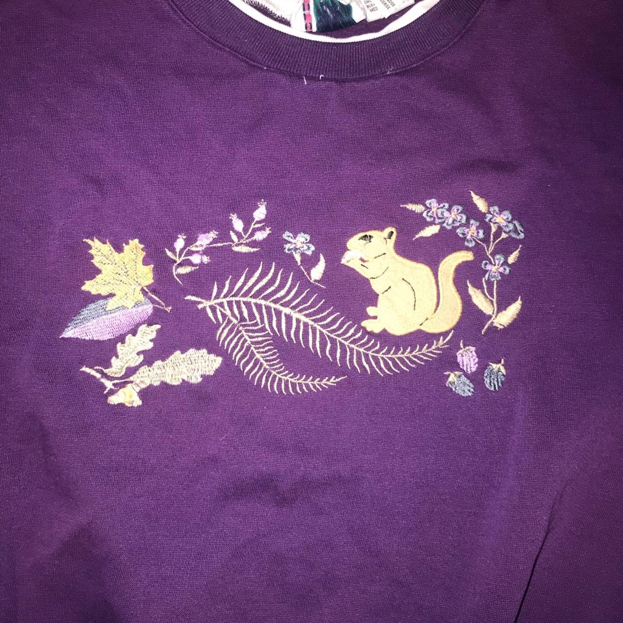Bold Spirit Men's Purple and Cream Sweatshirt (2)