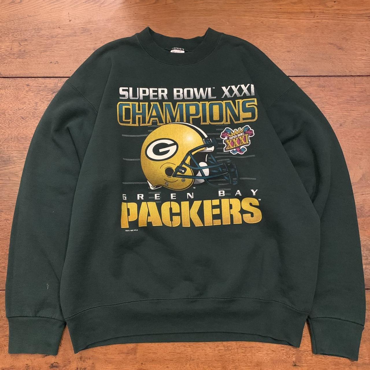 Green Bay Packers Sweatshirt Vtg 90s Crewneck NFL Football USA 1997 XL 50 50