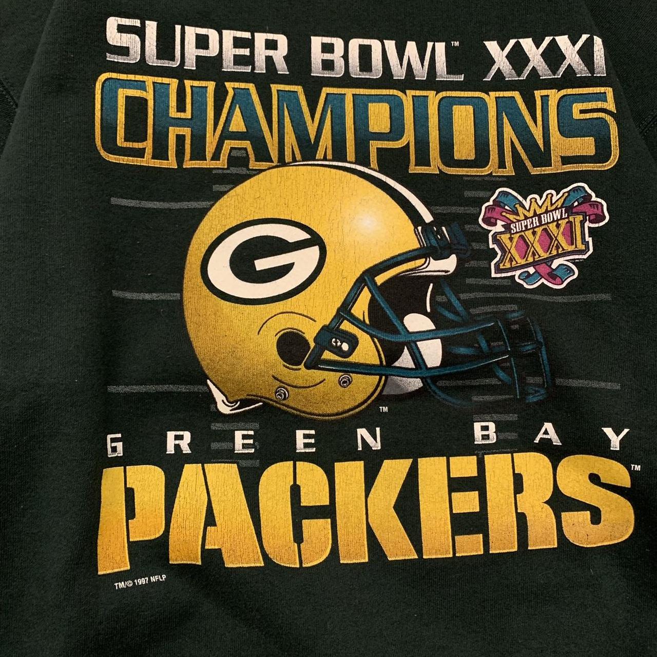 90s Green Bay Packers Super Bowl XXXI Sweatshirt - Men's Medium