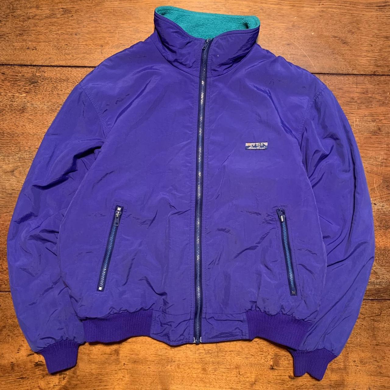 Vintage 90s Eddie Bauer Fleece Lined Zip Up Jacket - Depop