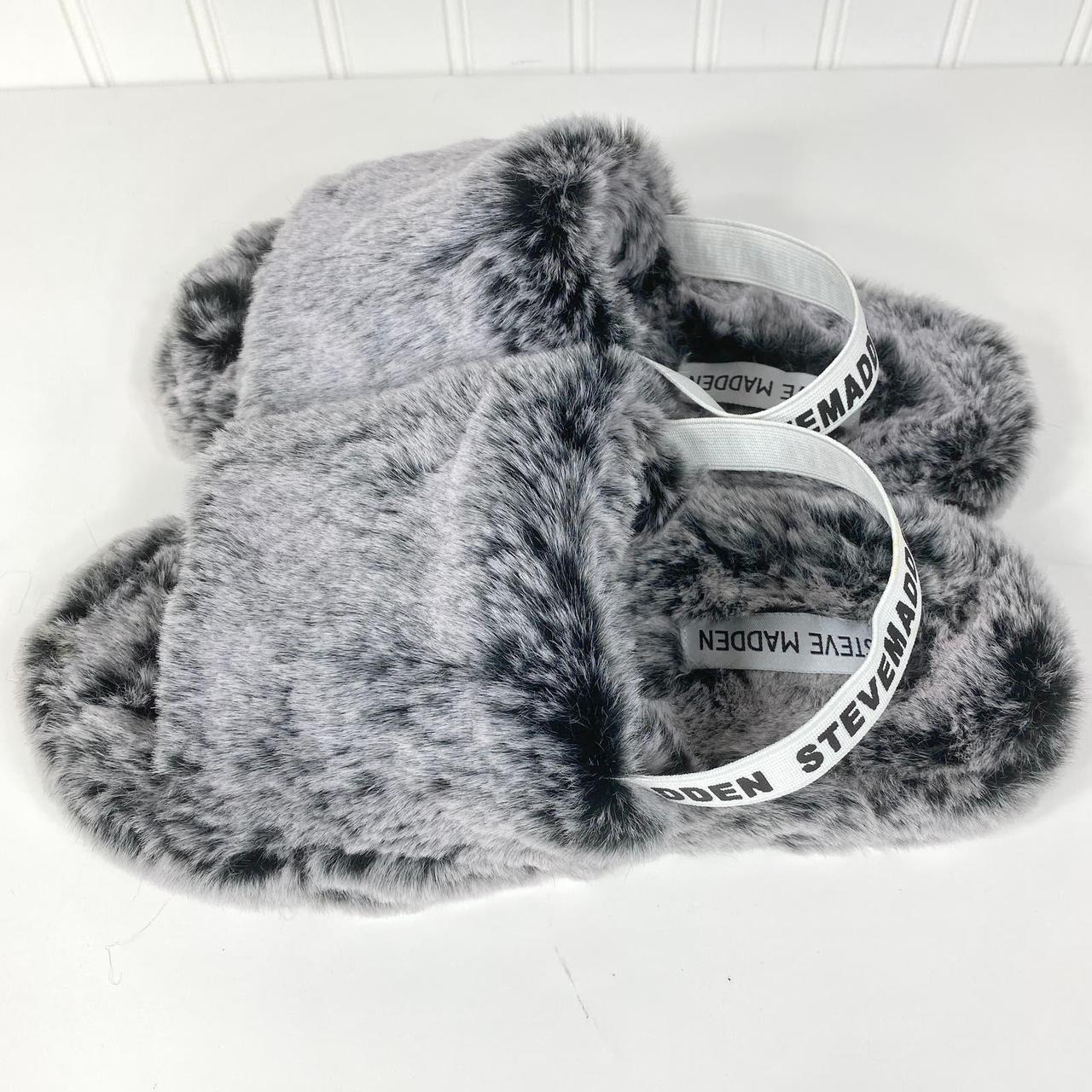 Steve madden fuzzy faux clearance fur slipper