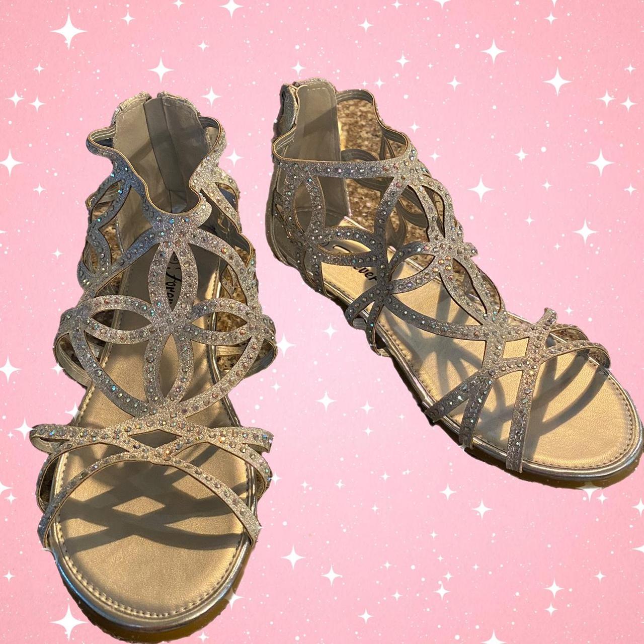 Bedazzled cheap gladiator sandals