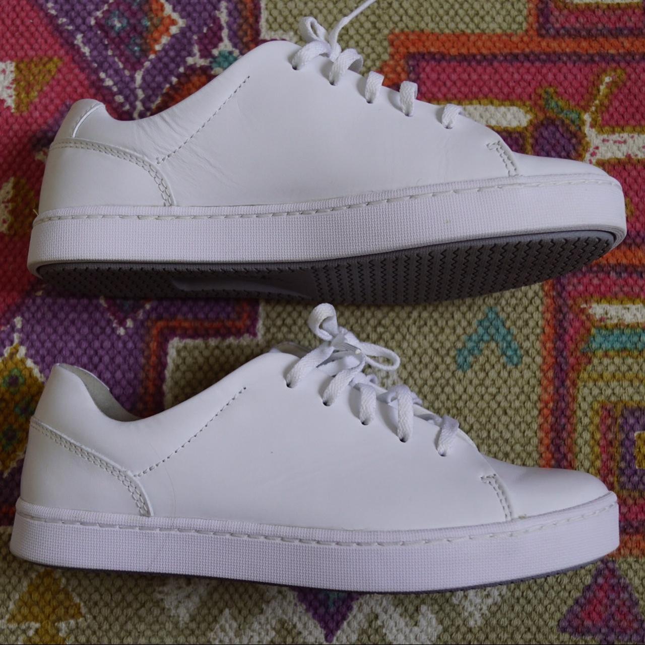 clarks white trainers