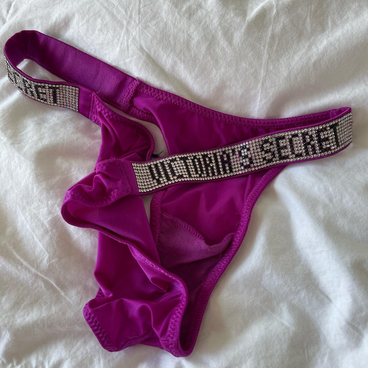 Victoria’s Secret Bedazzled Magenta / Pink Panties... Depop