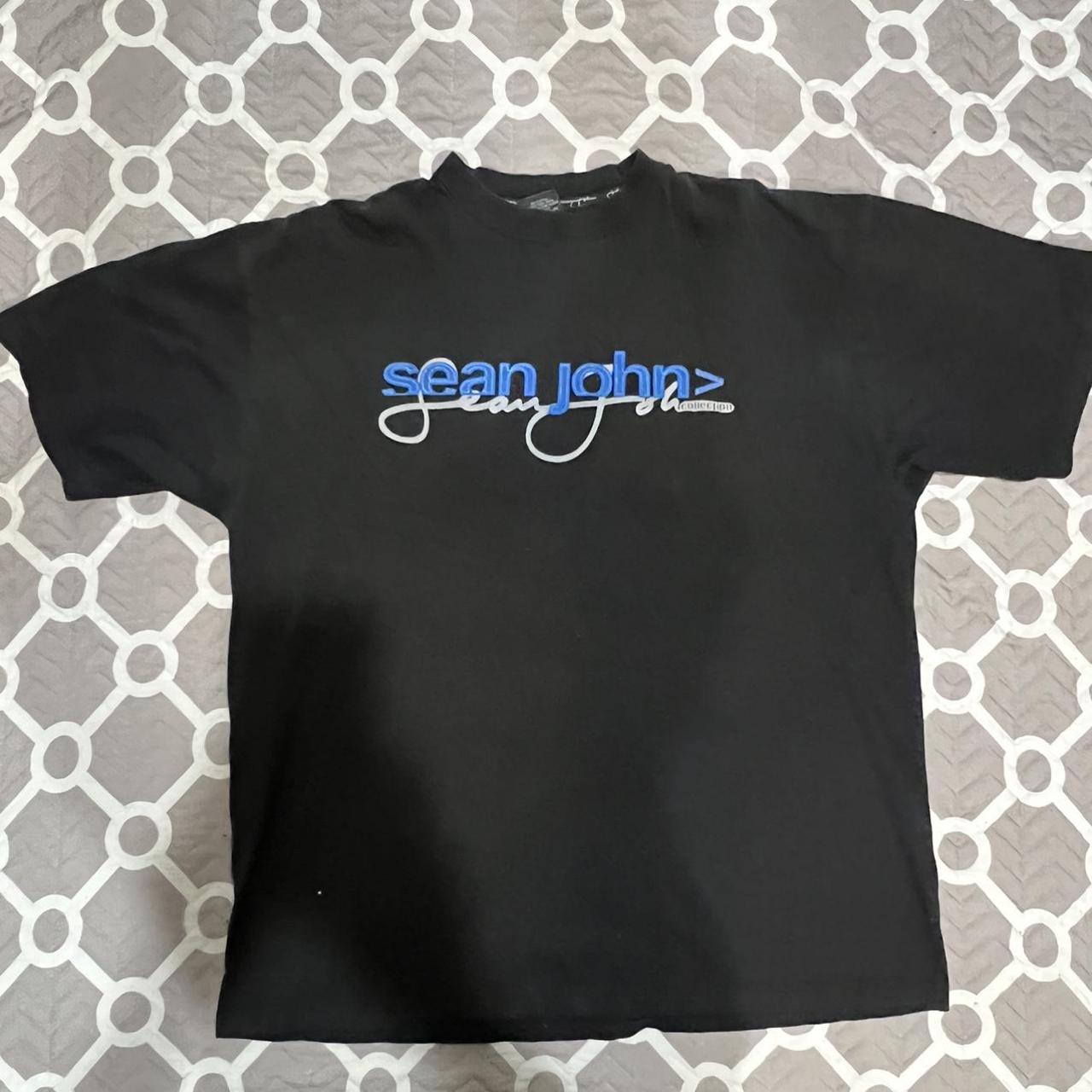 Sean John Men's Black and Blue T-shirt (2)