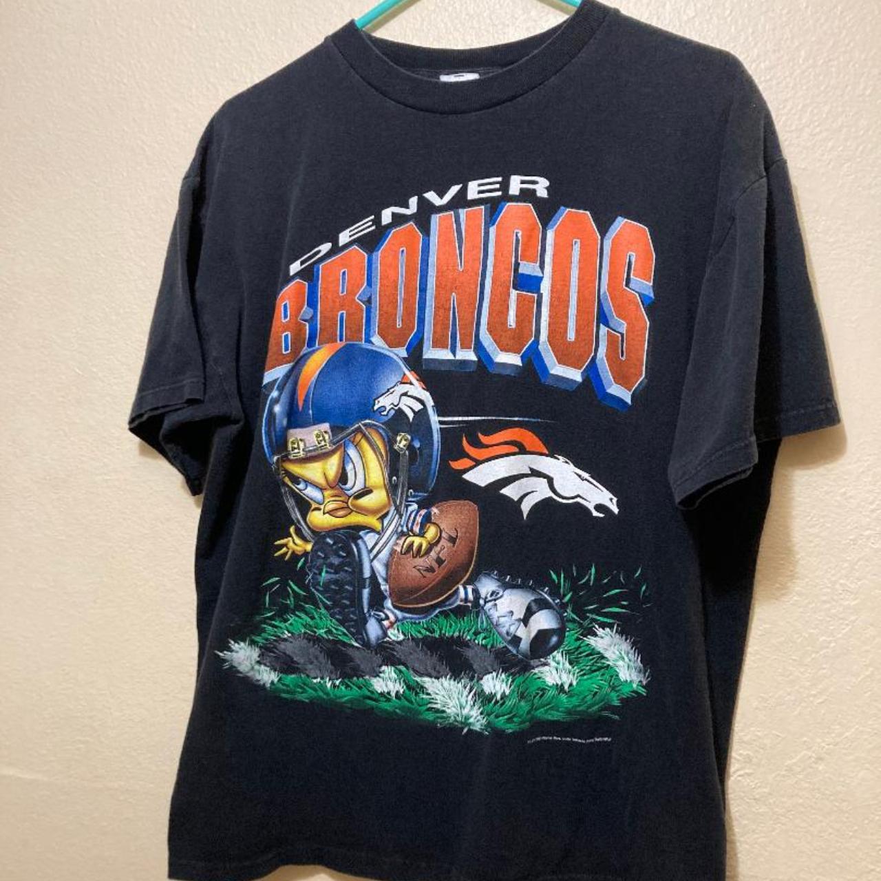 Vintage Denver Broncos Looney Tunes T-Shirt, Denver - Depop