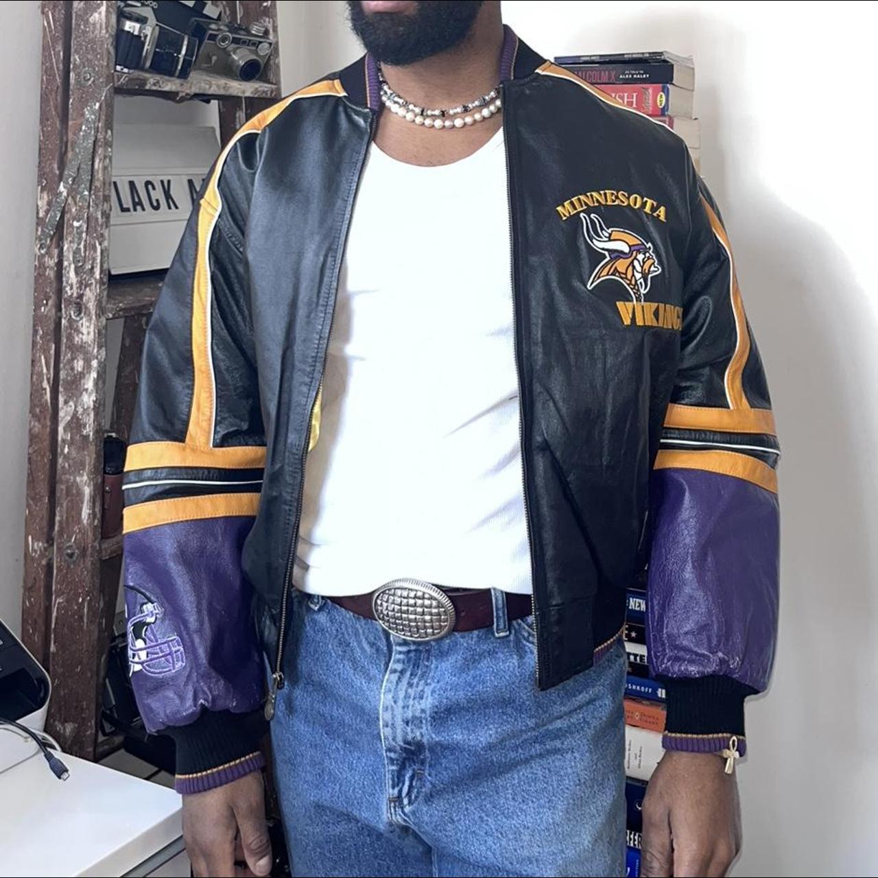 Vintage G-III Minnesota Vikings Varsity Jacket Size - Depop