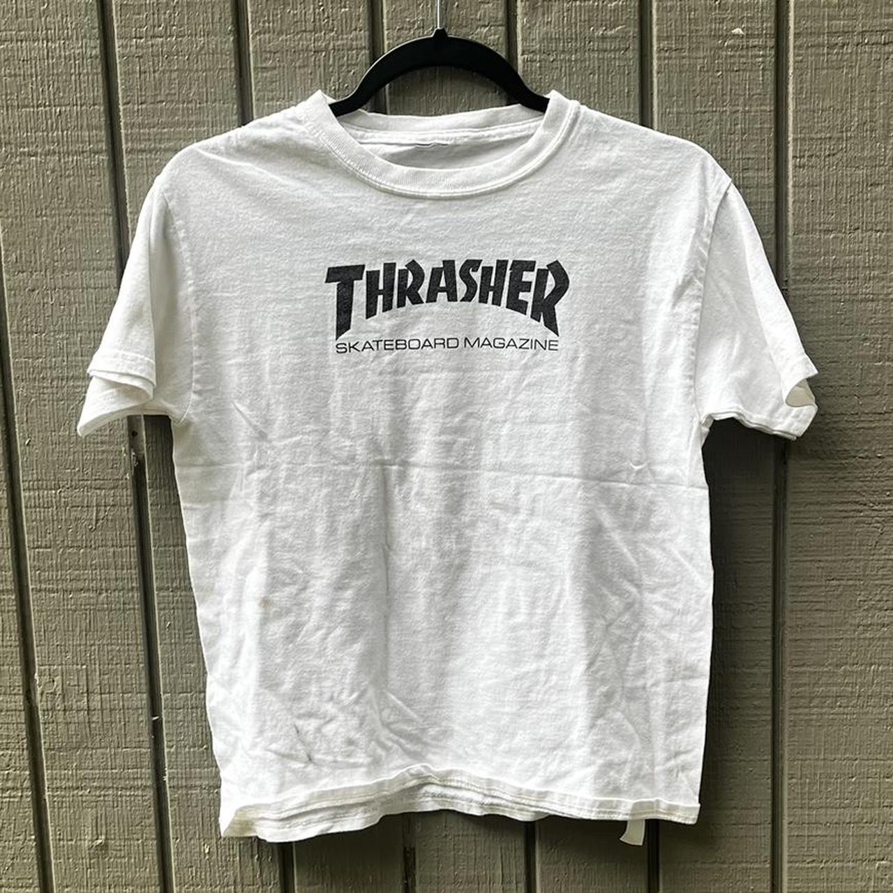 Thrasher shirt Slightly stained on front would come... - Depop