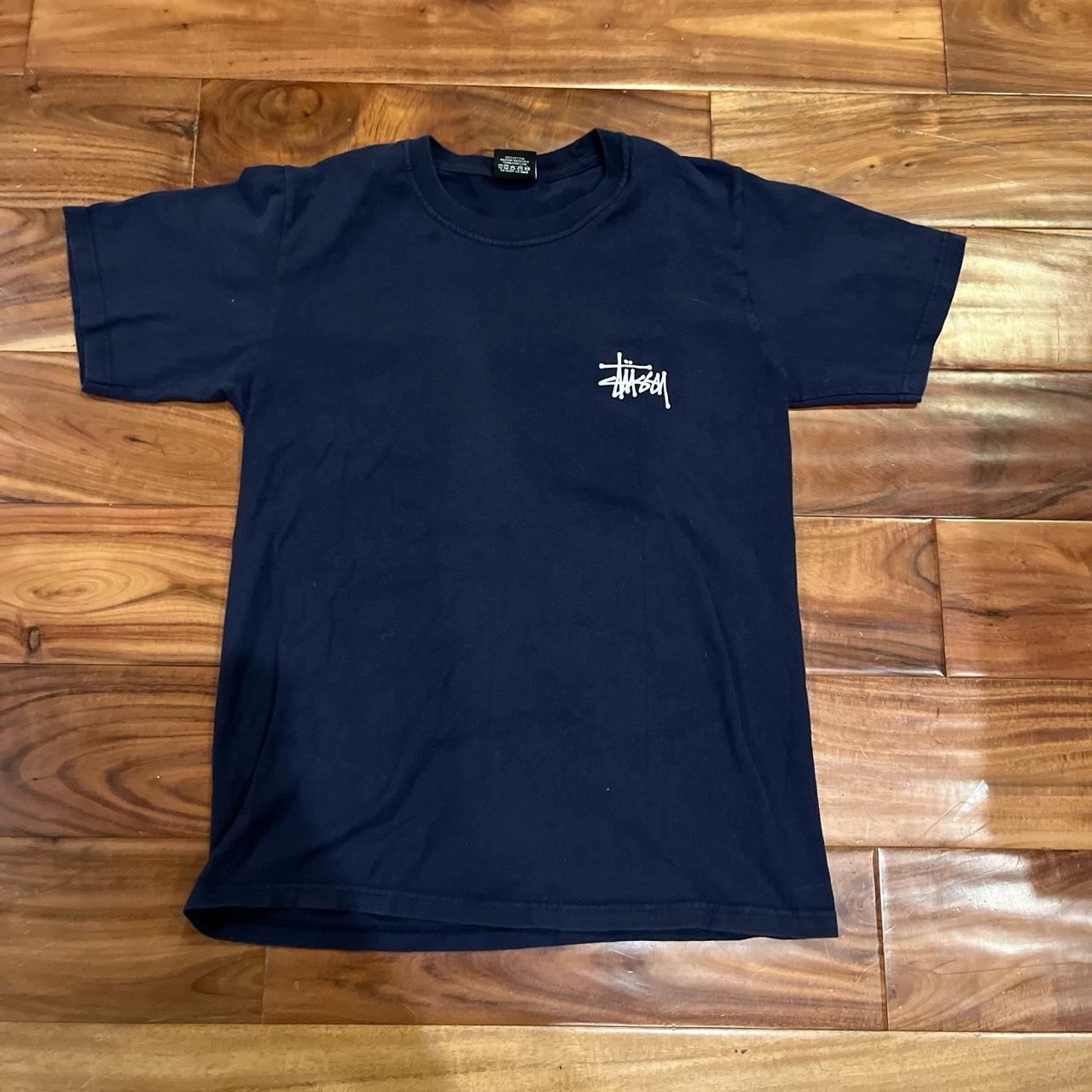 Stüssy Men's Blue T-shirt | Depop