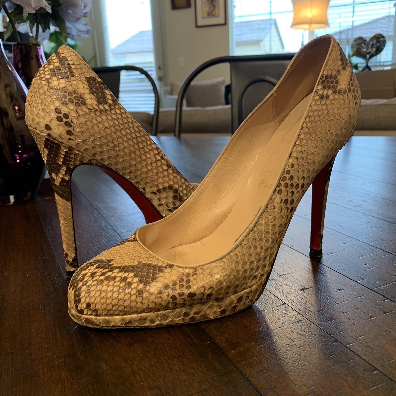 Snakeskin louboutins clearance