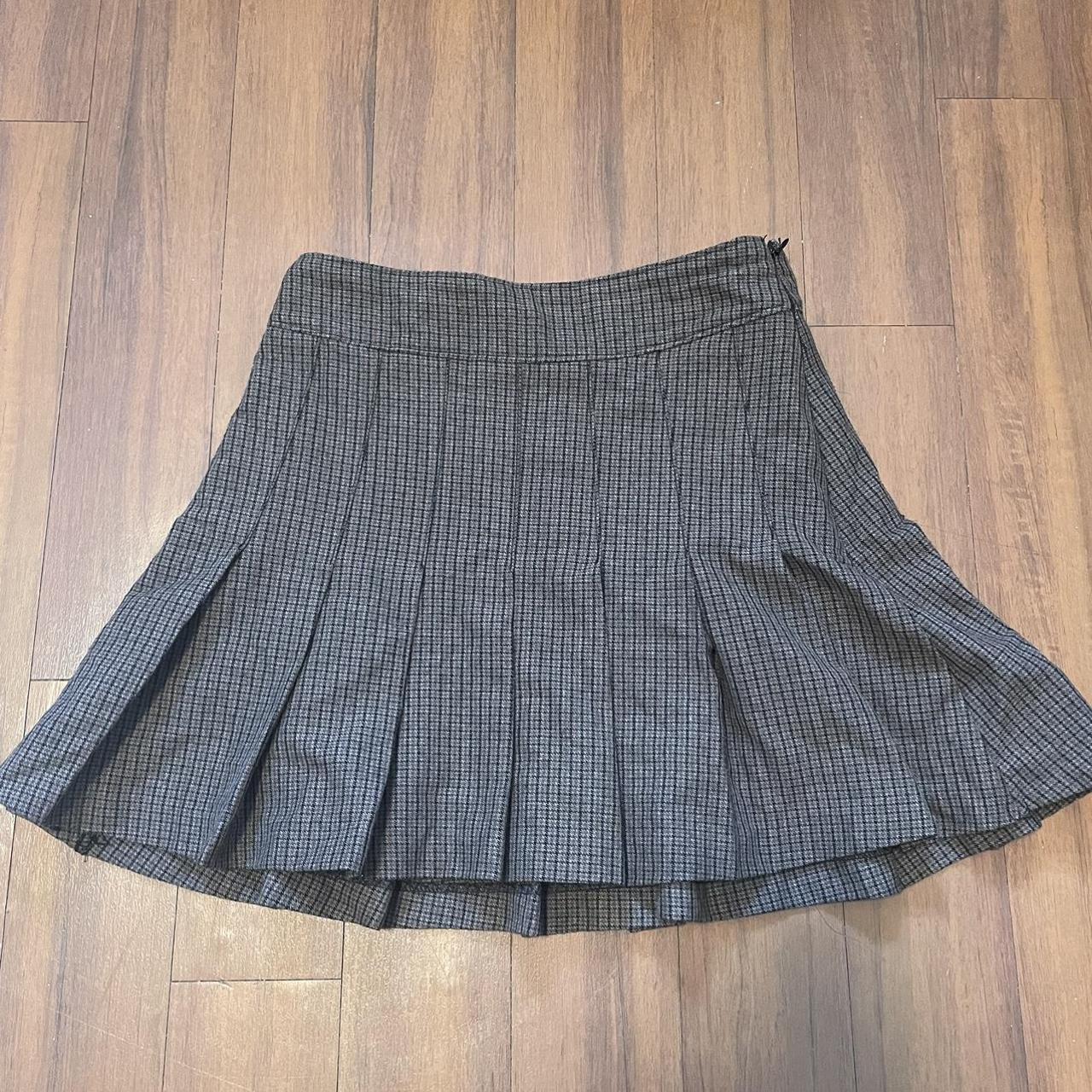 Abercrombie tweed pleated tennis skirt Dark... Depop