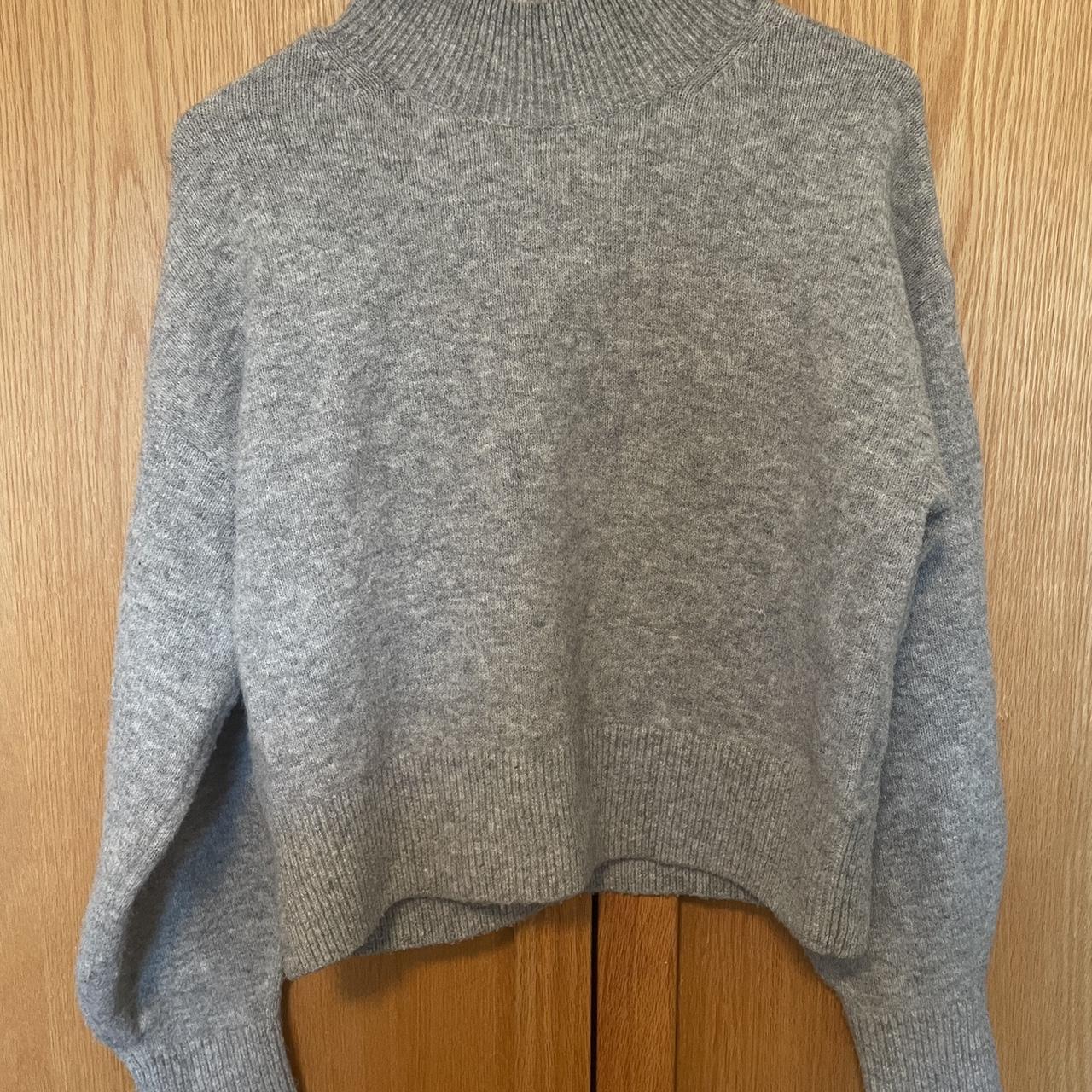 &other stories grey wool knit sweater Fits... - Depop