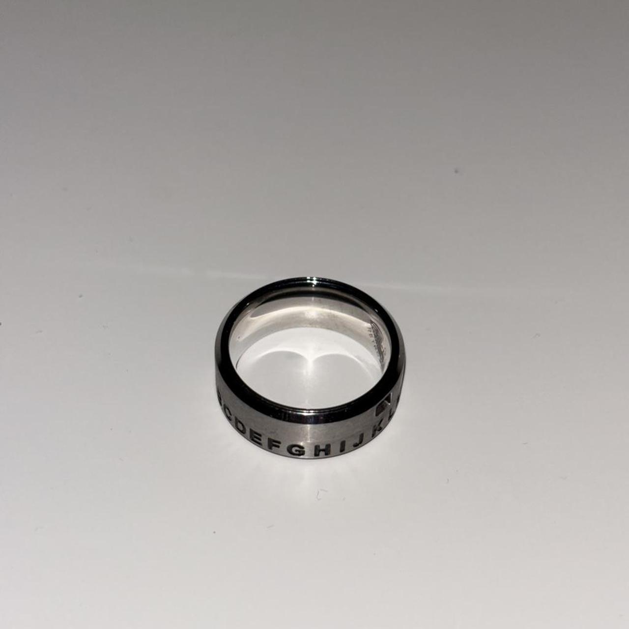 Women's Ring - Silver – Silver decoder ring with … - image 1
