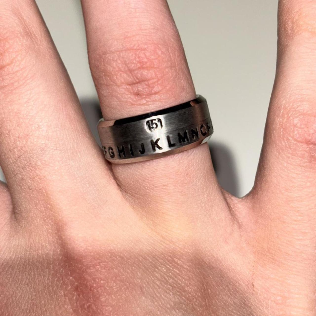 Women's Ring - Silver – Silver decoder ring with … - image 2