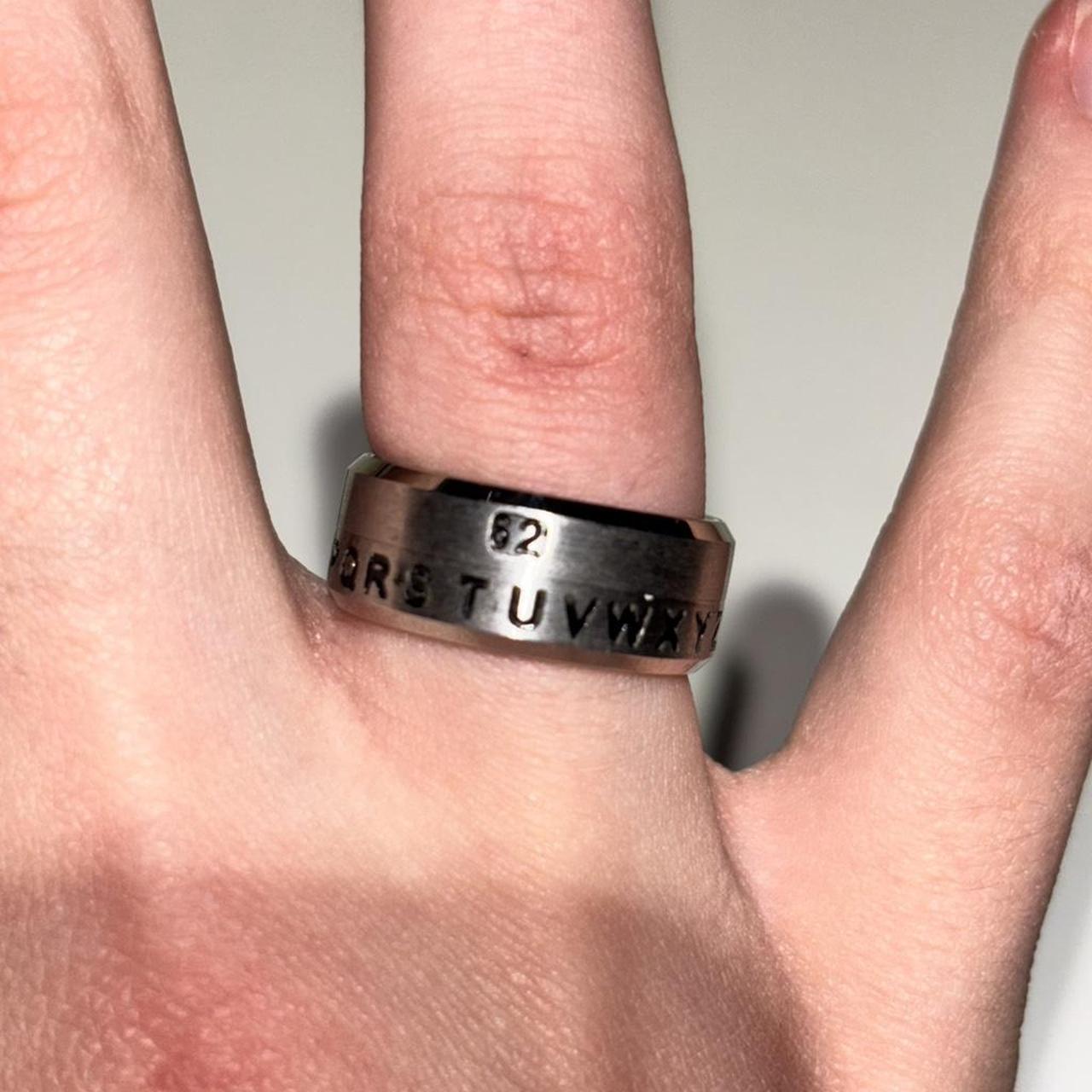 Women's Ring - Silver – Silver decoder ring with … - image 3