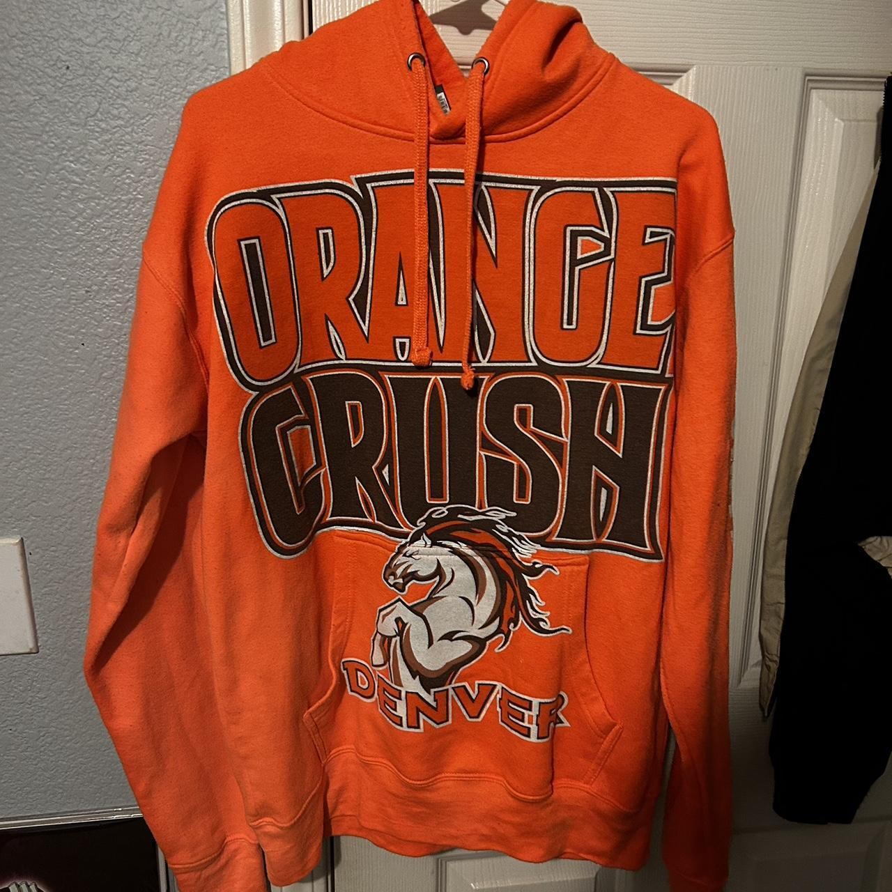 VINTAGE DENVER BRONCOS HOODIE SIZE: YOUTH M COLOR: - Depop