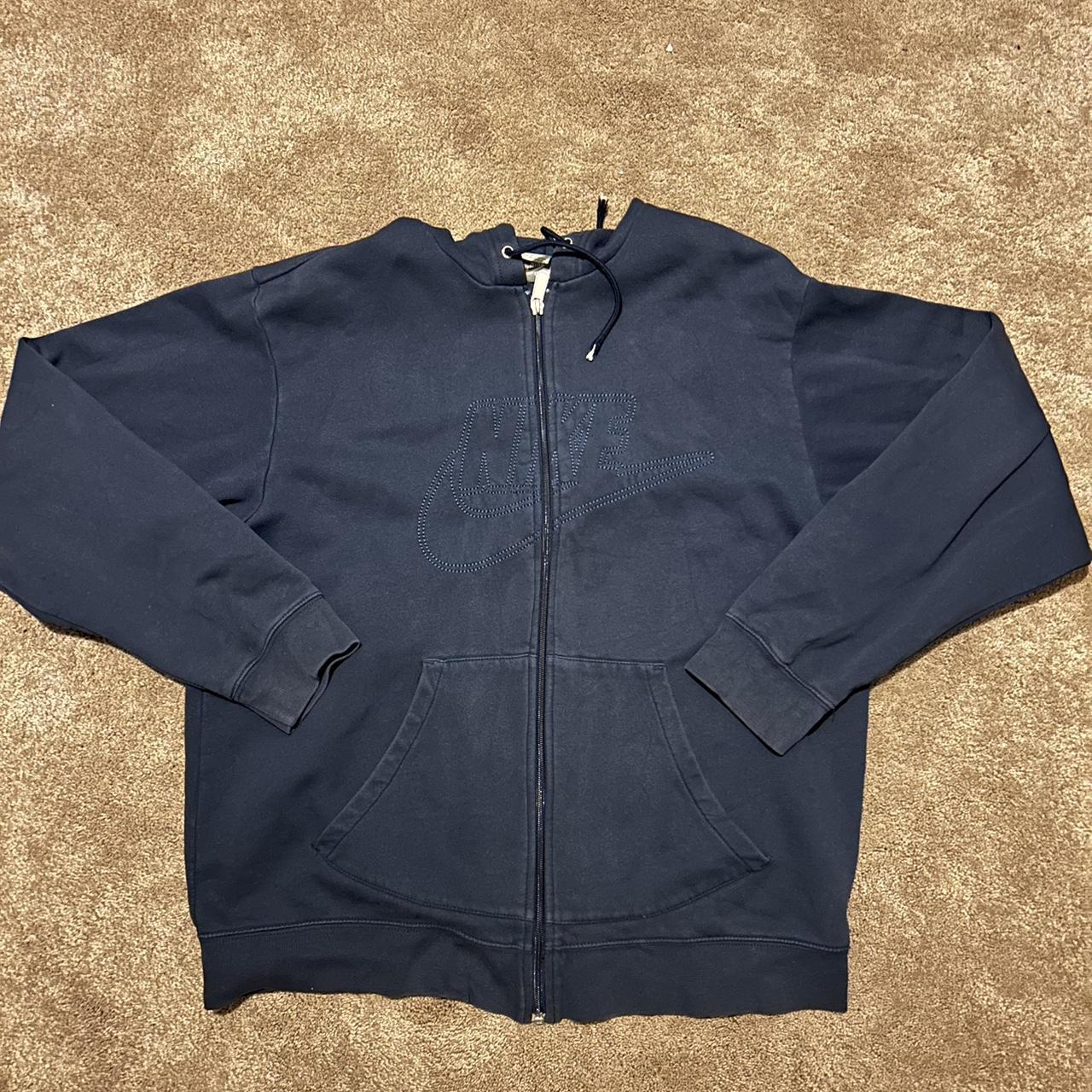 Navy Blue Nike Jacket Size Xl, Can Fit L - Depop