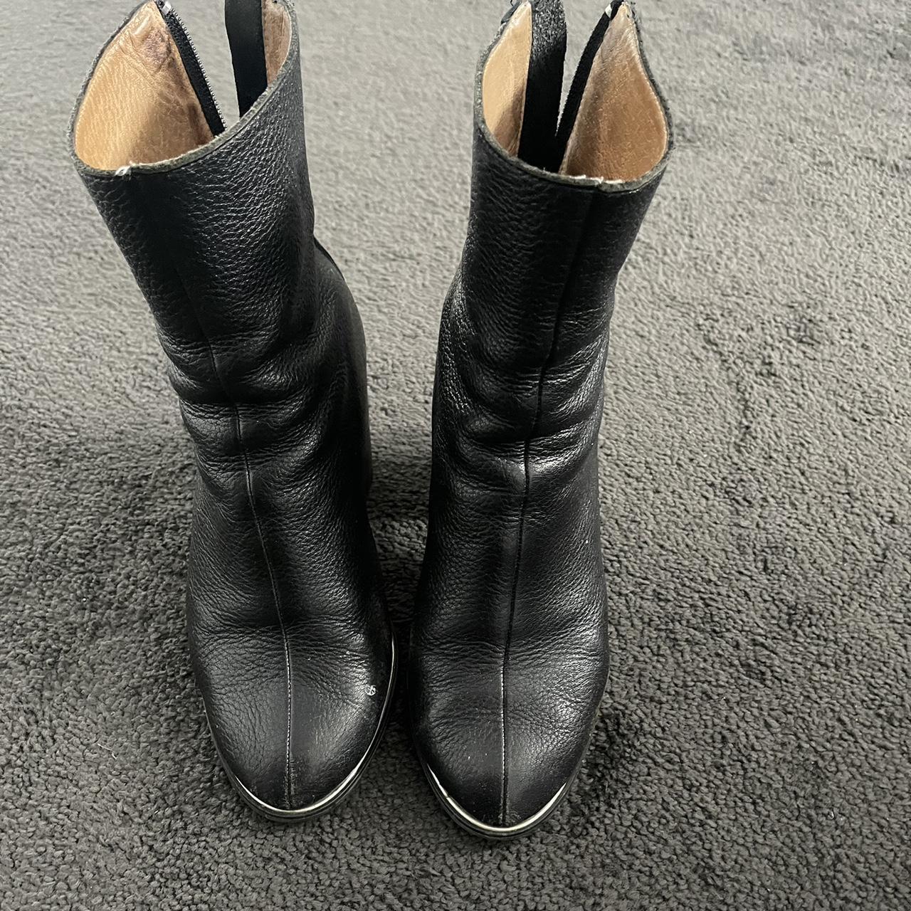 Jo mercer leather boots size euro 37 Depop