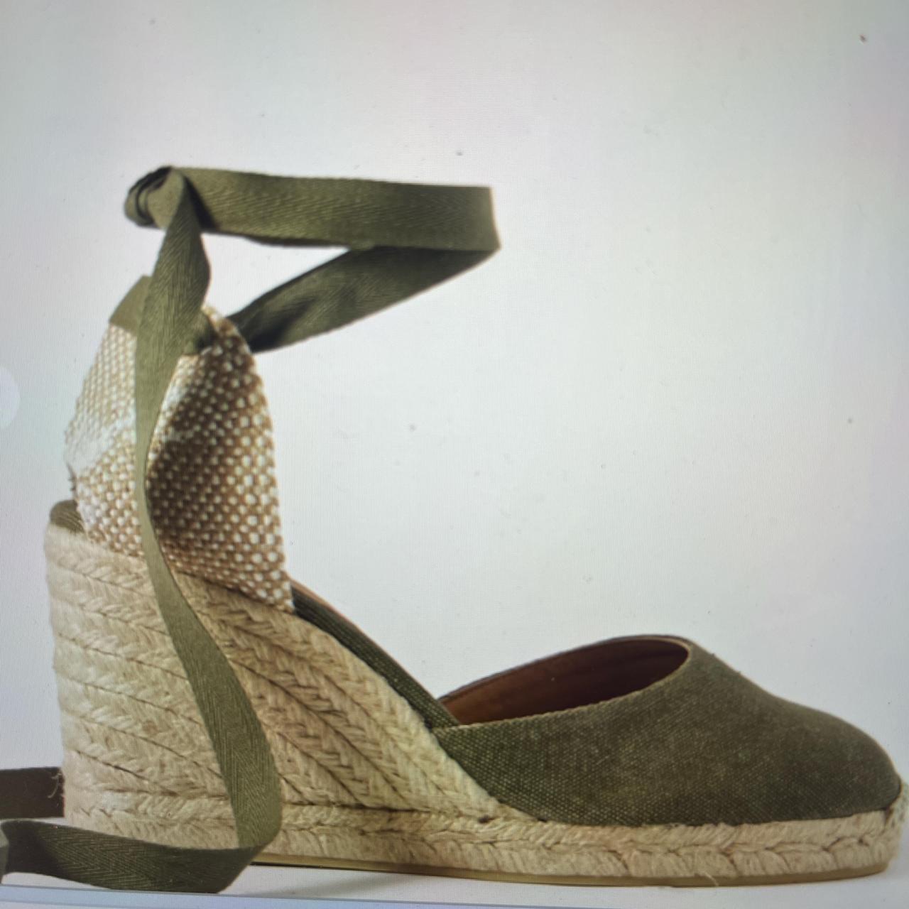 CASTANER 8o Espadrille Wedge with Canvas Army Green